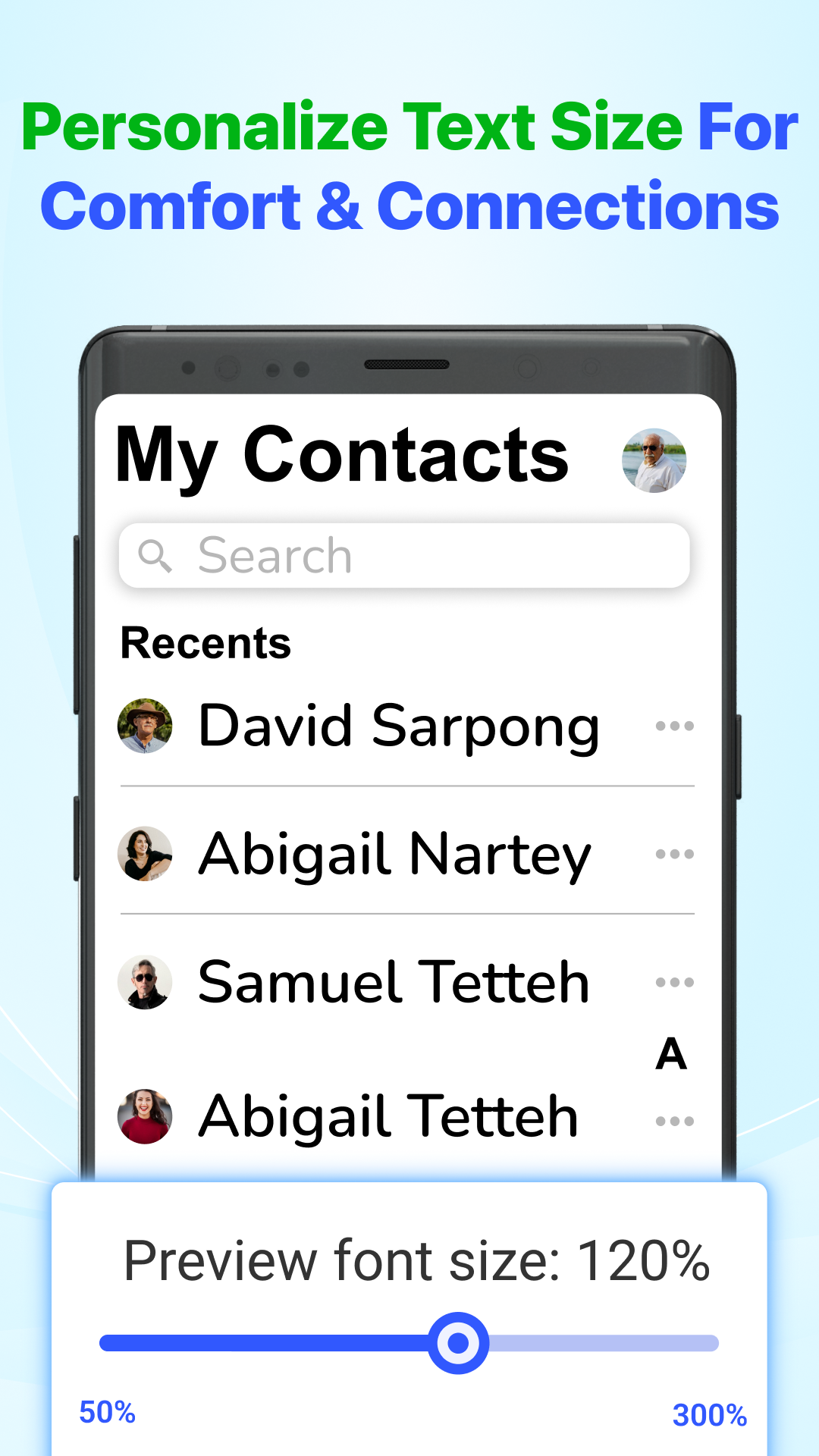 اسکرین شات 4 برنامه Big Font - Big Text Size