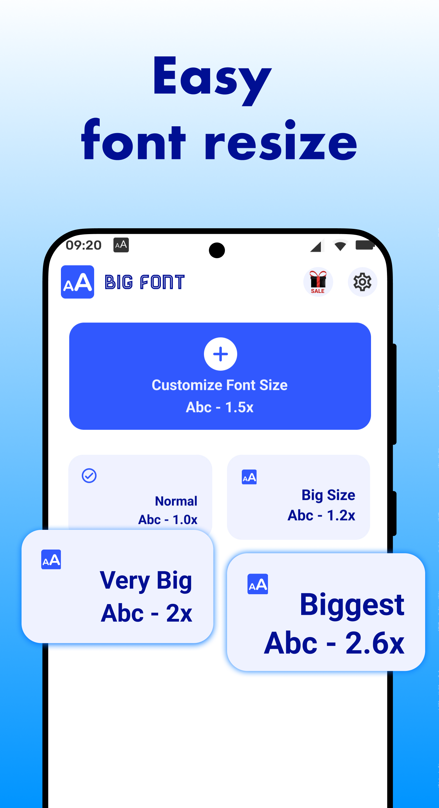 اسکرین شات 4 برنامه Big Font - Big Text Size