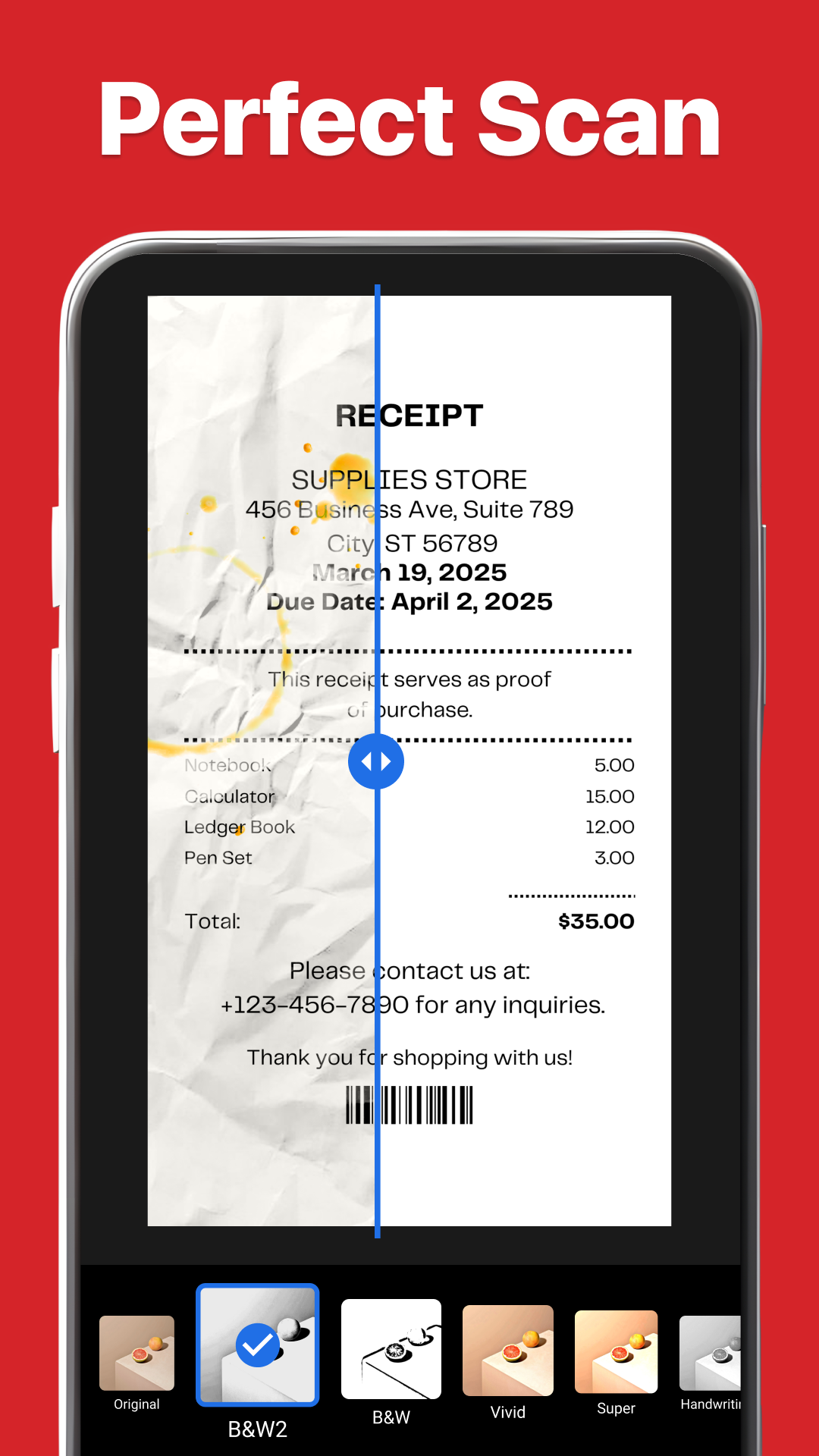 اسکرین شات 2 برنامه PDF Document Scanner - PixScan