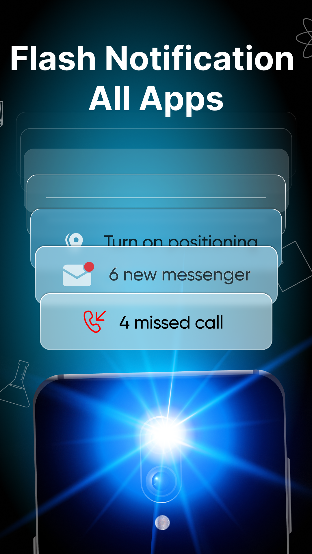 اسکرین شات 1 برنامه Flash App: Flash on call & SMS