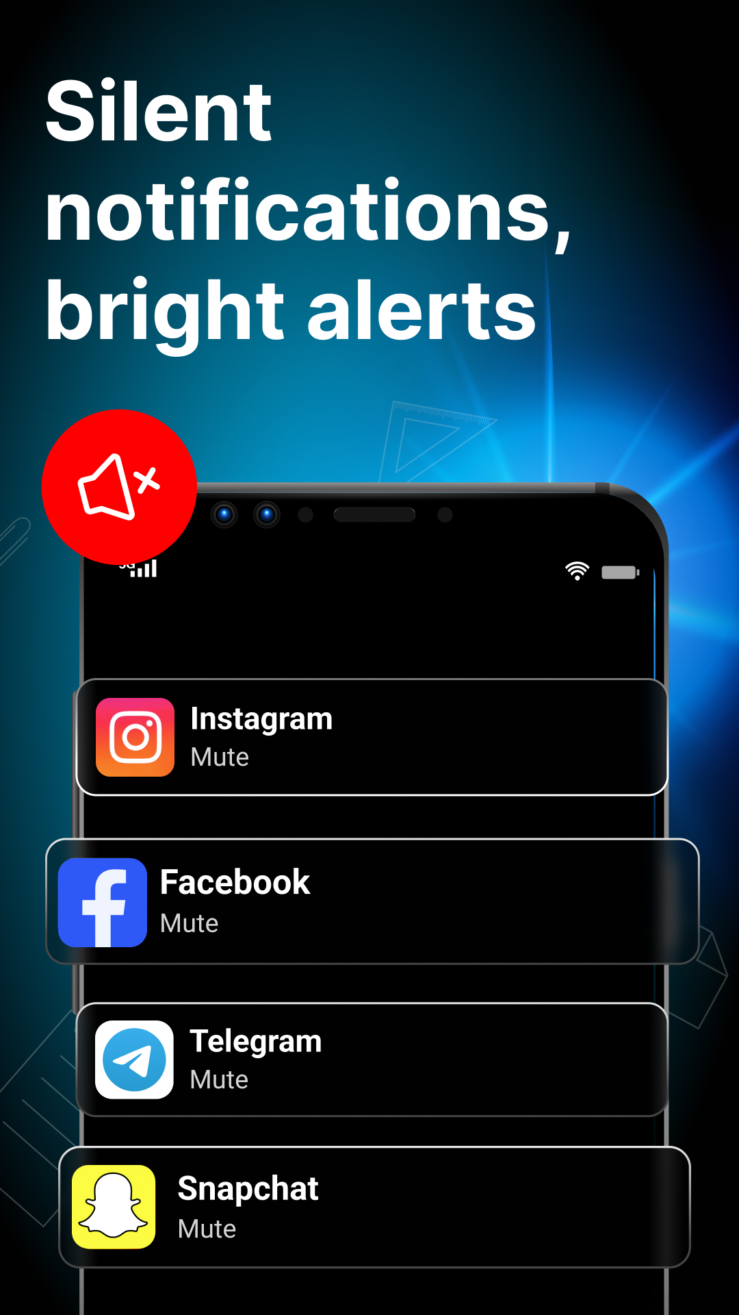 اسکرین شات 3 برنامه Flashlight app - Flash Alert