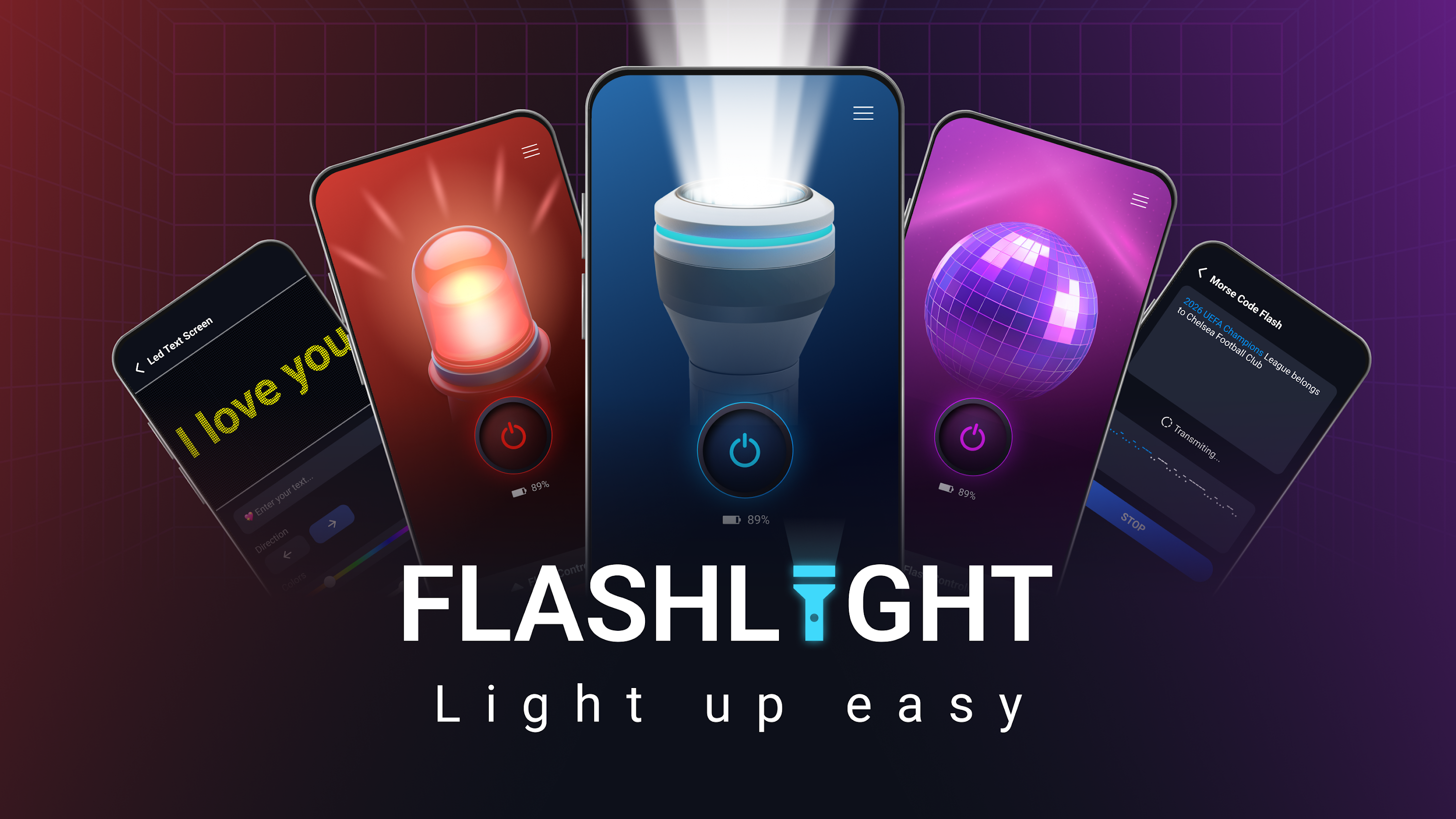 اسکرین شات 1 برنامه Flashlight App - LumiTorch