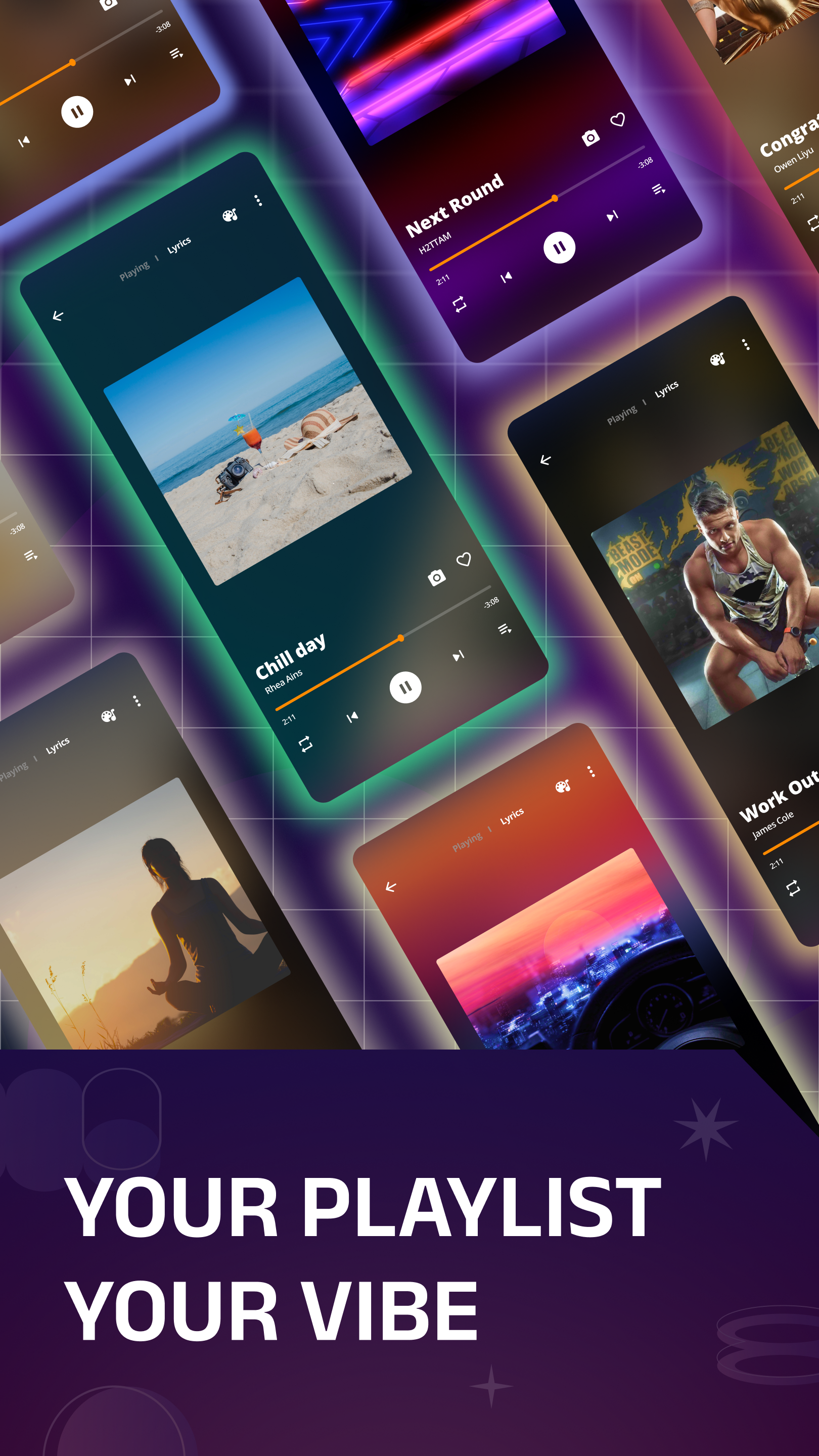 اسکرین شات 2 برنامه Music Player - MP3 player