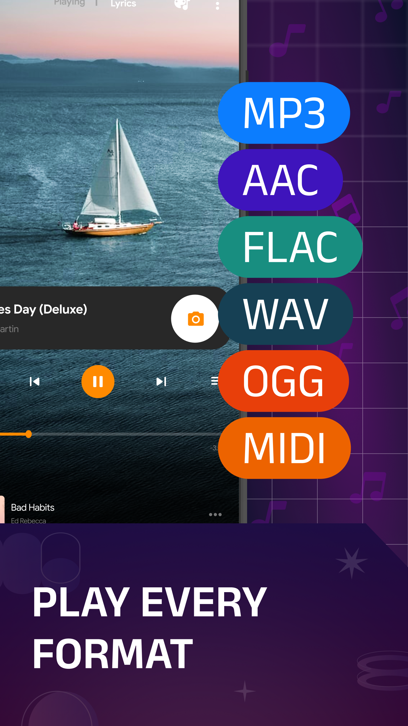 اسکرین شات 3 برنامه Music Player - MP3 player