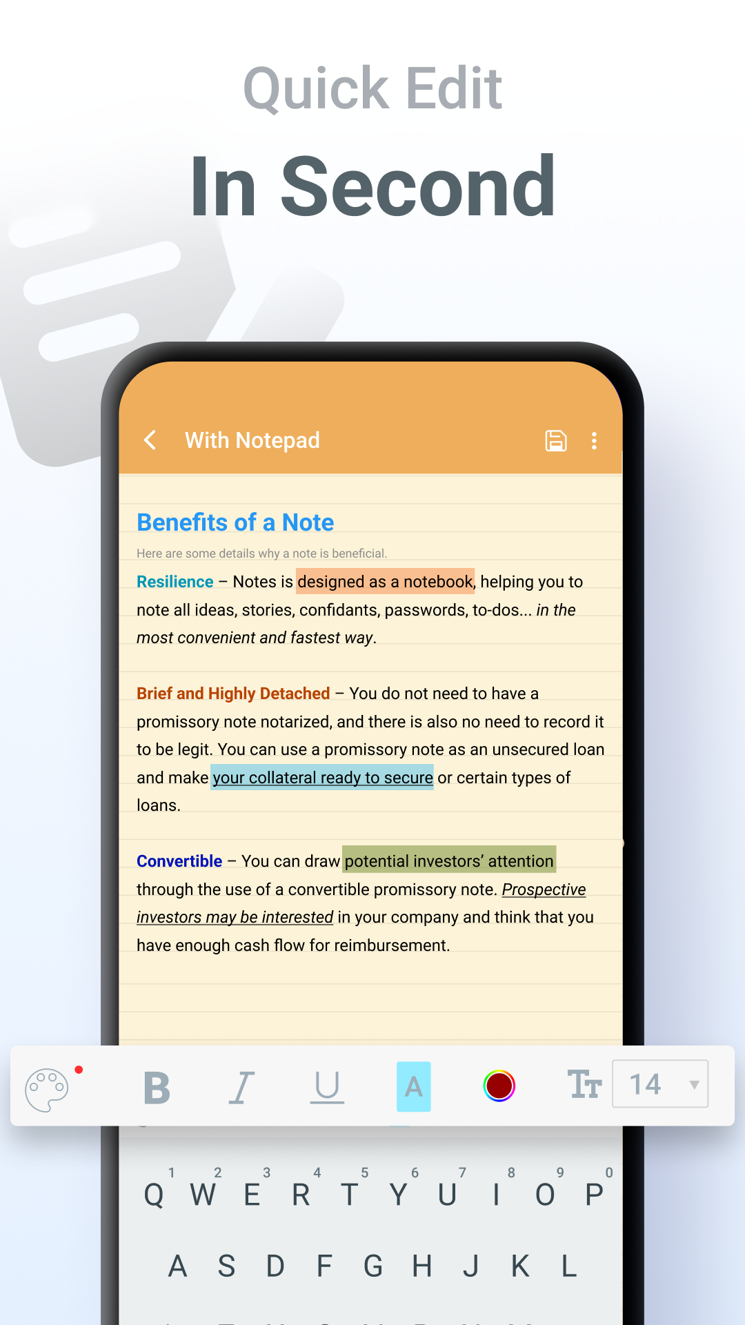 اسکرین شات 4 برنامه Notes, Notepad - FlyNote