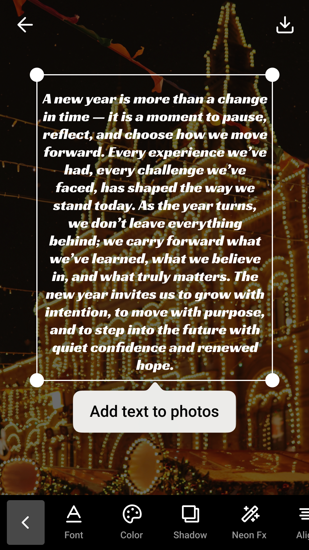اسکرین شات 2 برنامه Add Text on Photo - Text Art