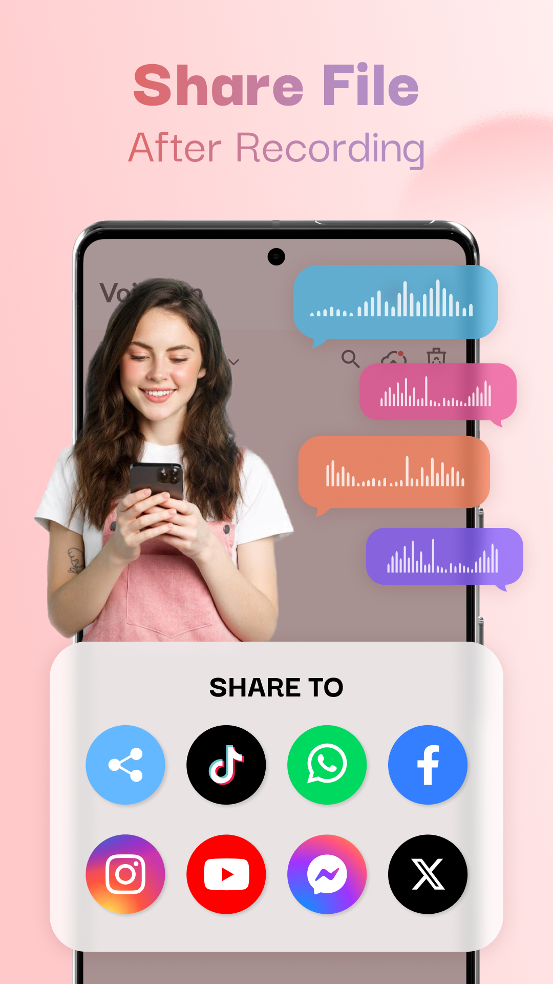 اسکرین شات 3 برنامه Voice Recorder - Voice memos