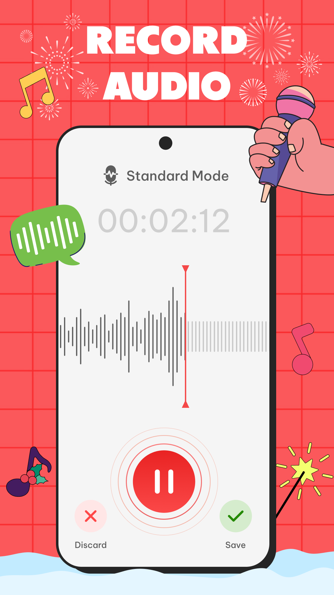 اسکرین شات 2 برنامه Voice Recorder - Voice memos