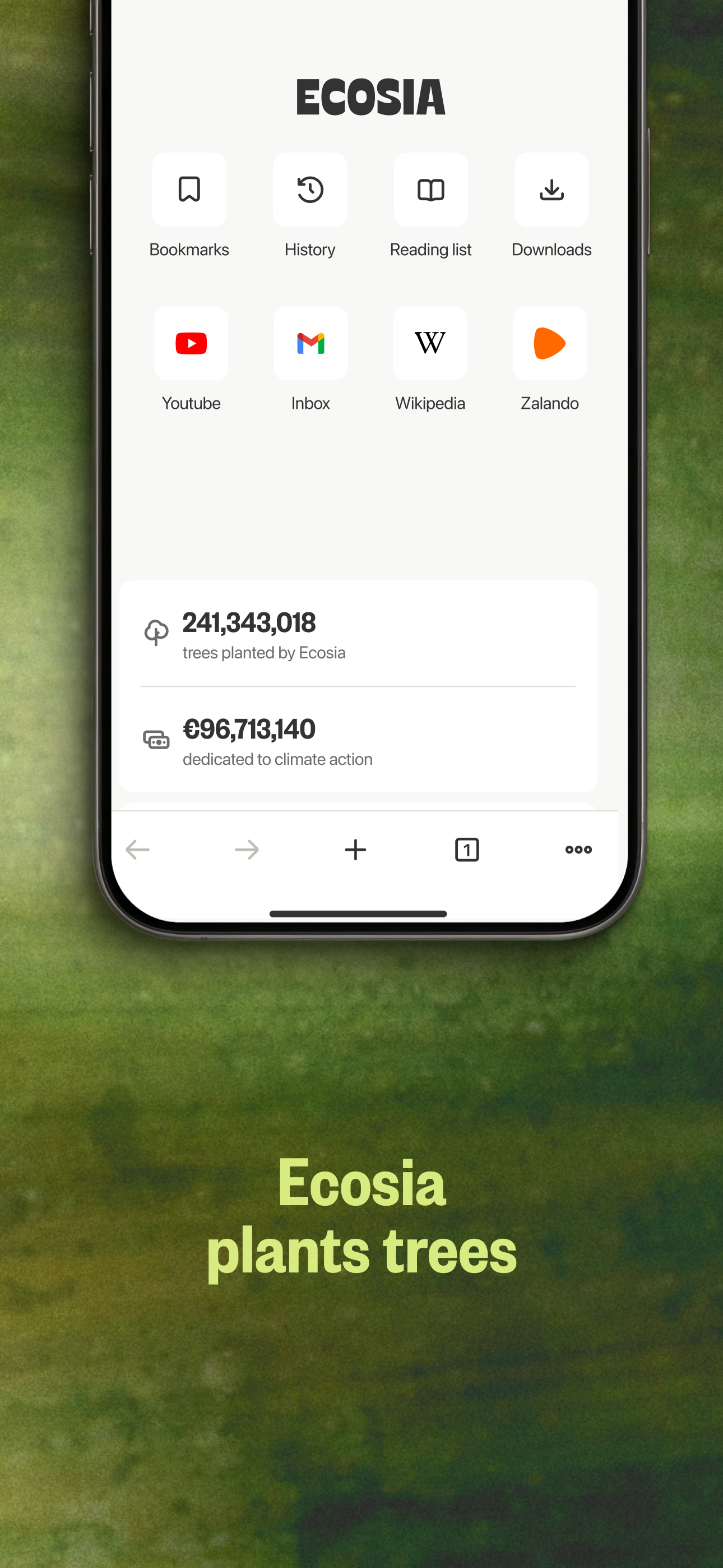 اسکرین شات 2 برنامه Ecosia: Search to plant trees