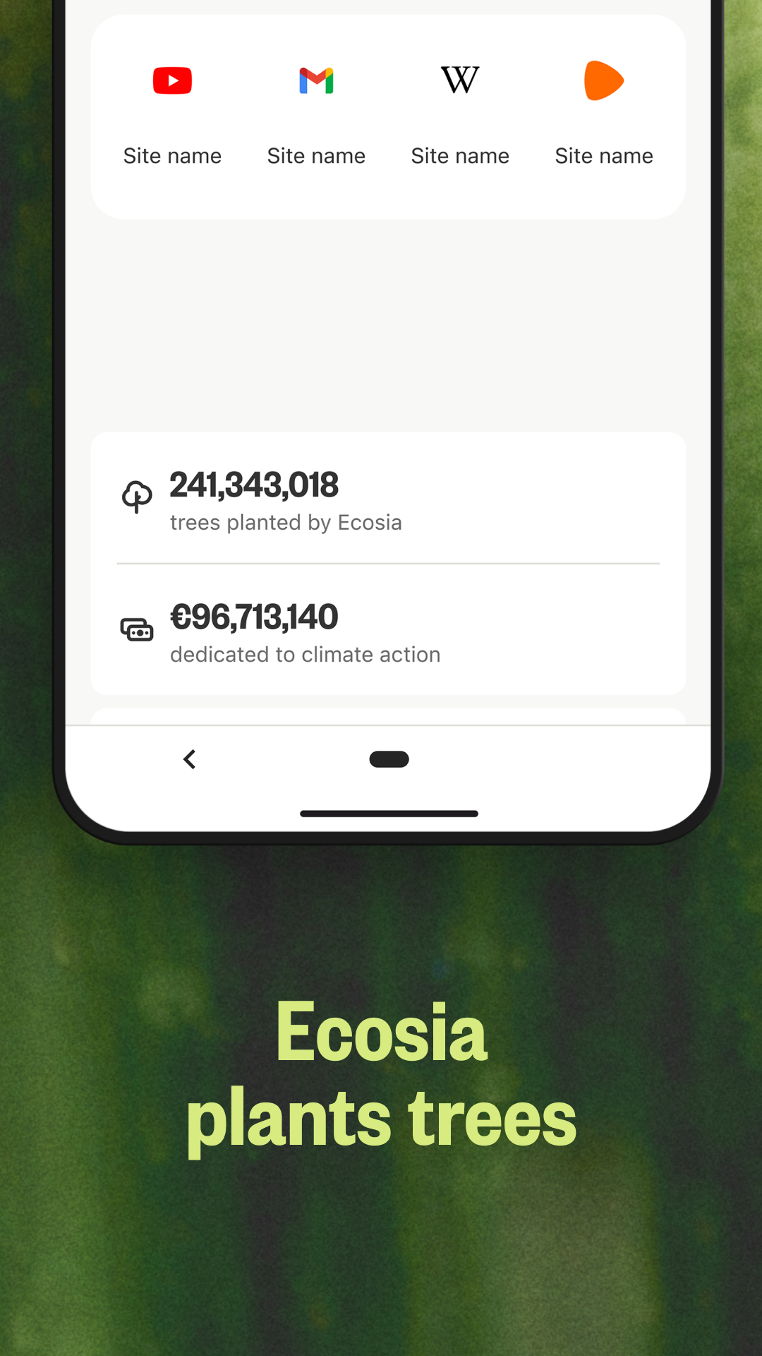 اسکرین شات 2 برنامه Ecosia: Search to plant trees
