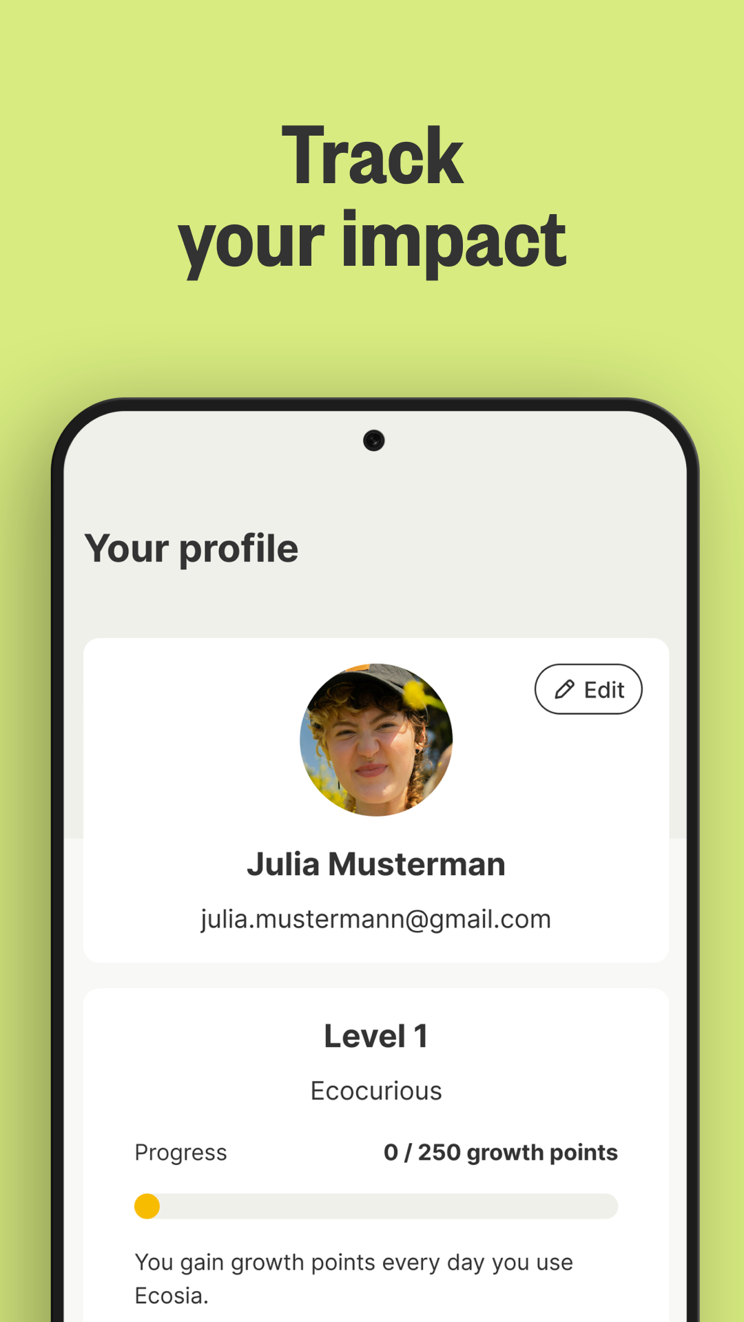 اسکرین شات 3 برنامه Ecosia: Search to plant trees