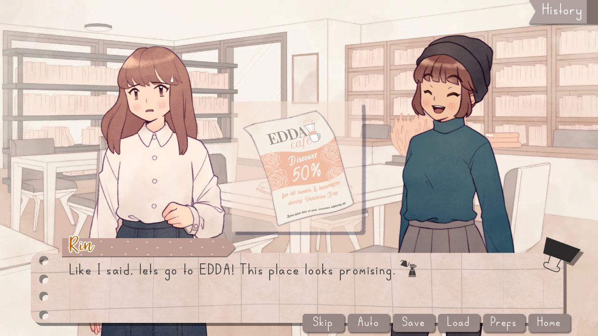 اسکرین شات 3 بازی EDDA Cafe Visual Novel