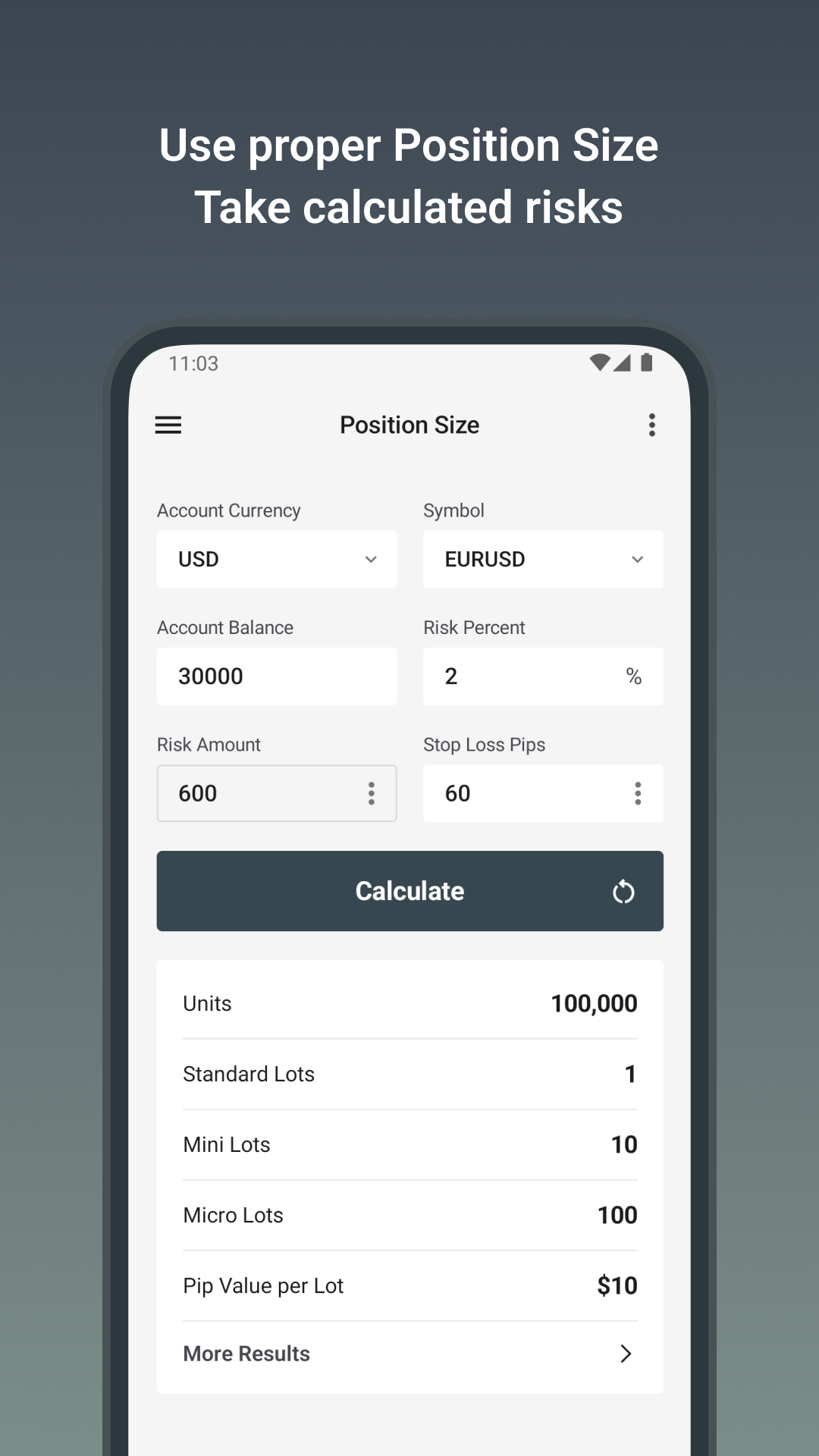 اسکرین شات 1 برنامه Forex Calculators