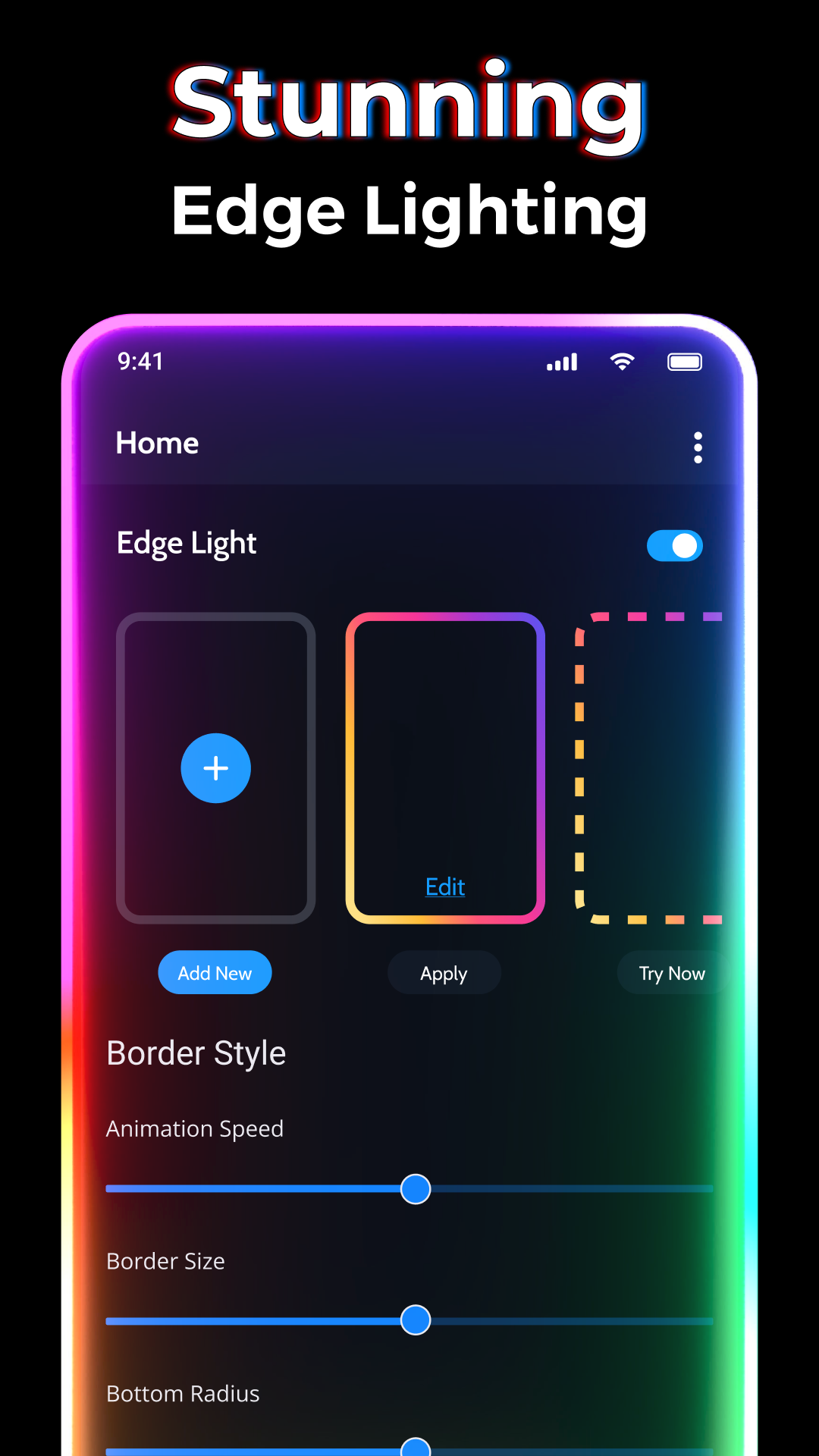 اسکرین شات 3 برنامه Edge Lighting - Border Colors