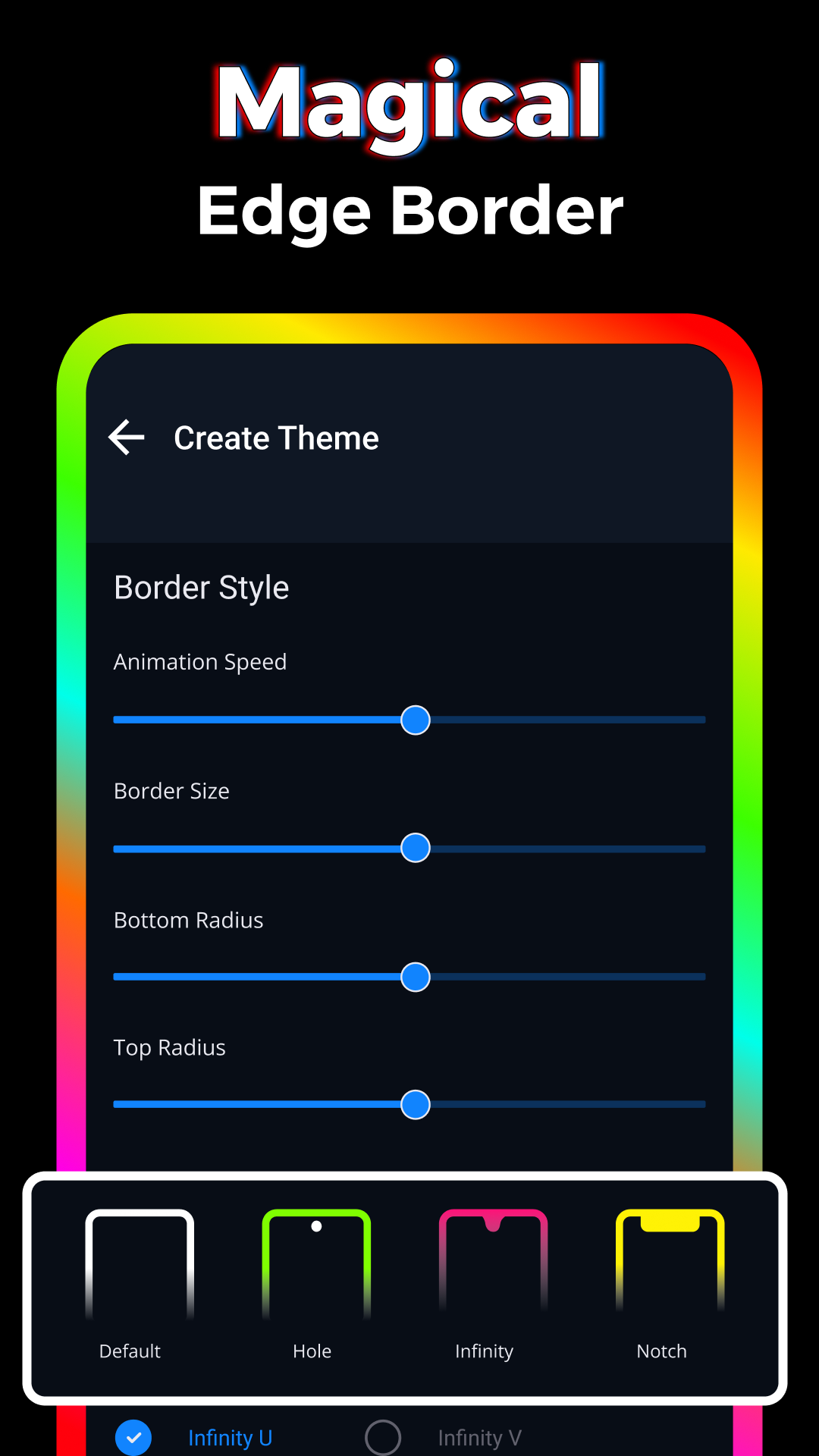 اسکرین شات 2 برنامه Edge Lighting - Border Colors