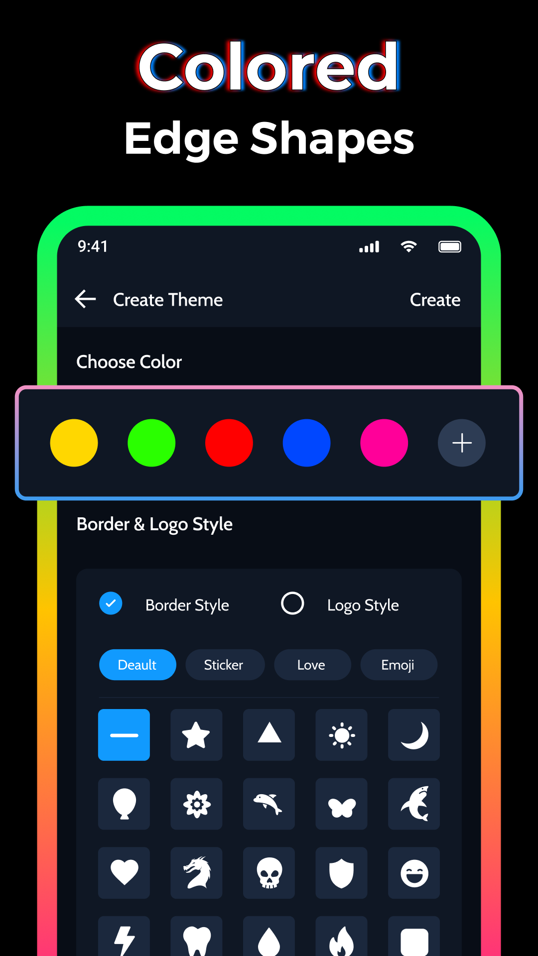 اسکرین شات 5 برنامه Edge Lighting - Border Colors