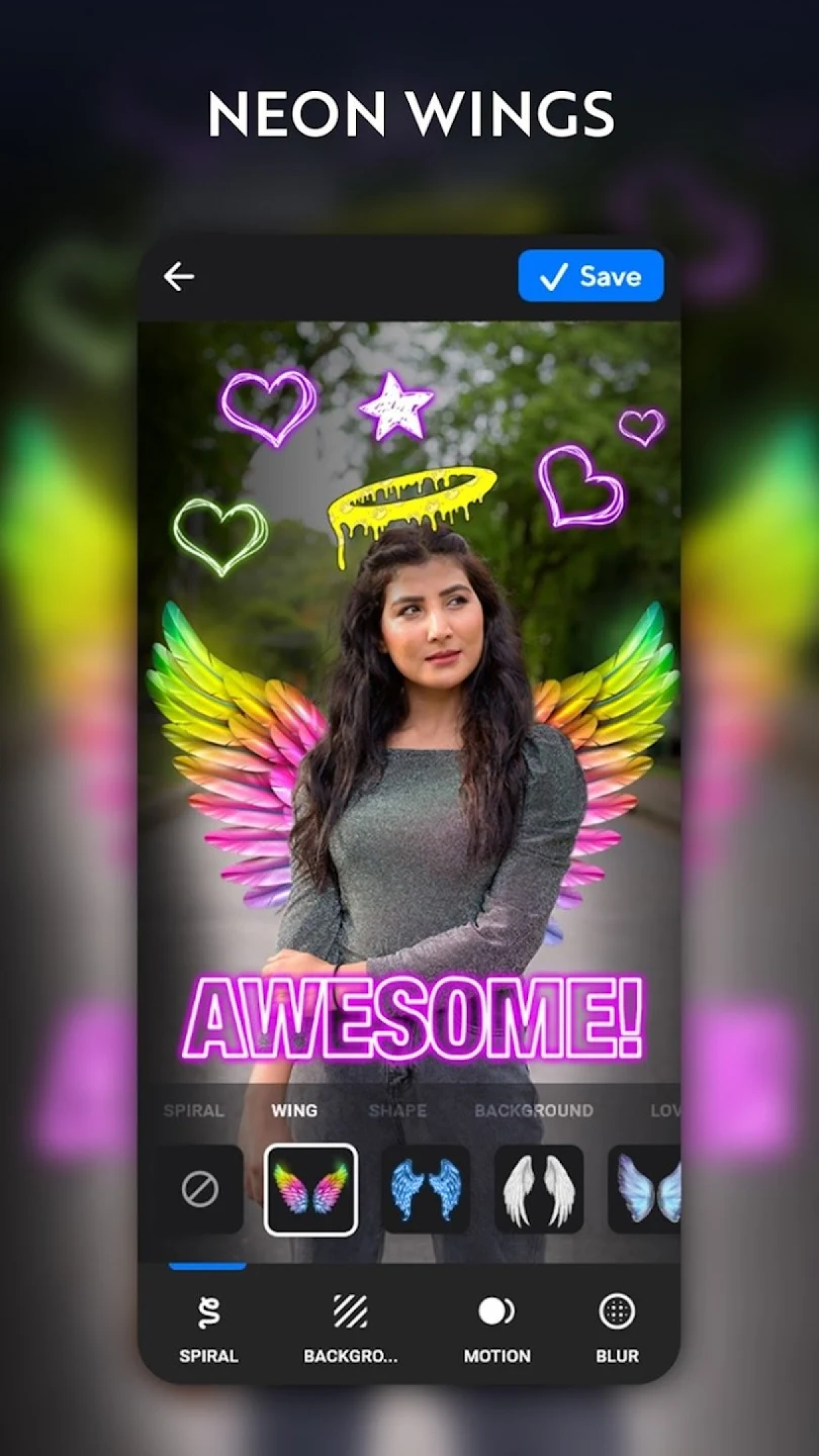 اسکرین شات 1 برنامه AI Photo Editor - Neon Effects