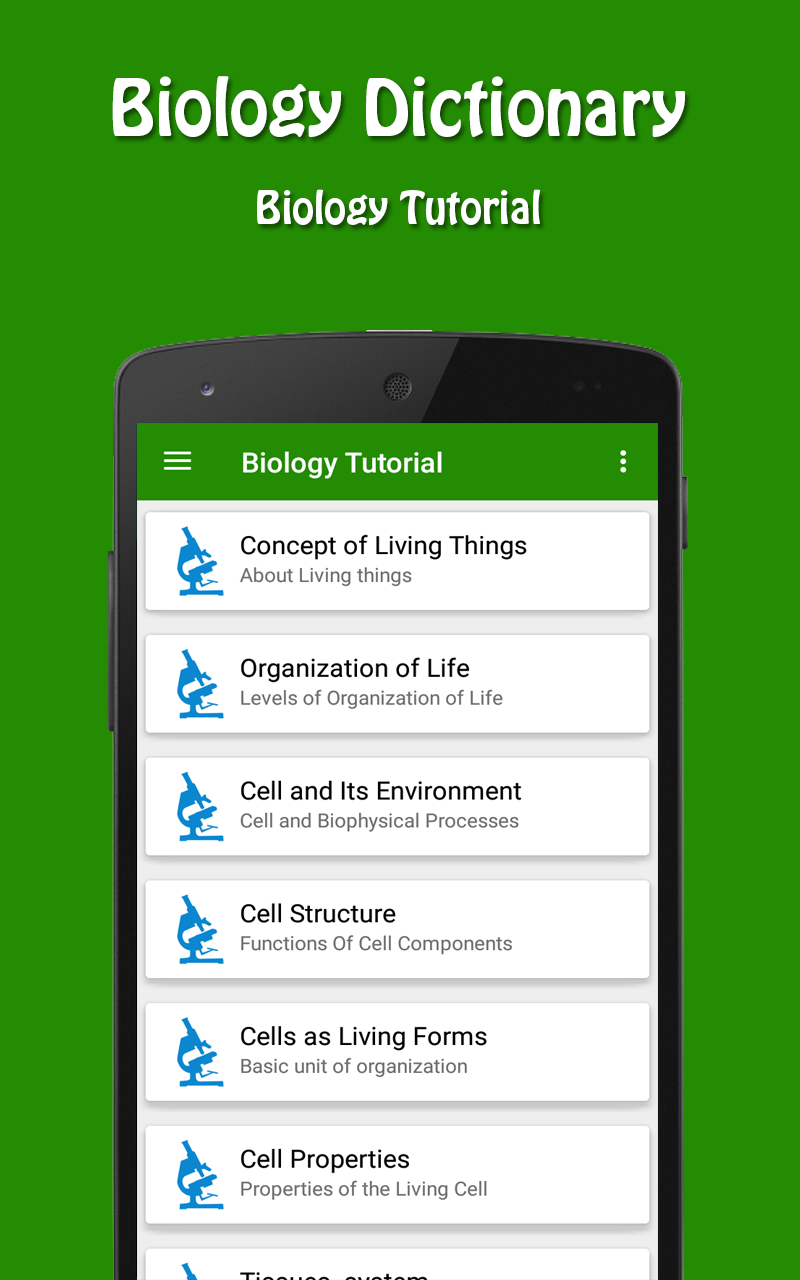 اسکرین شات 2 برنامه Biology Dictionary