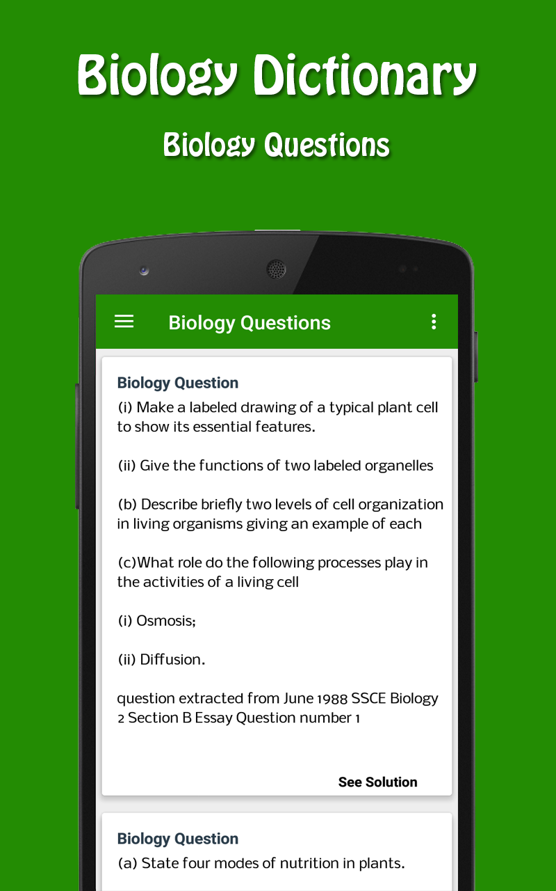 اسکرین شات 5 برنامه Biology Dictionary