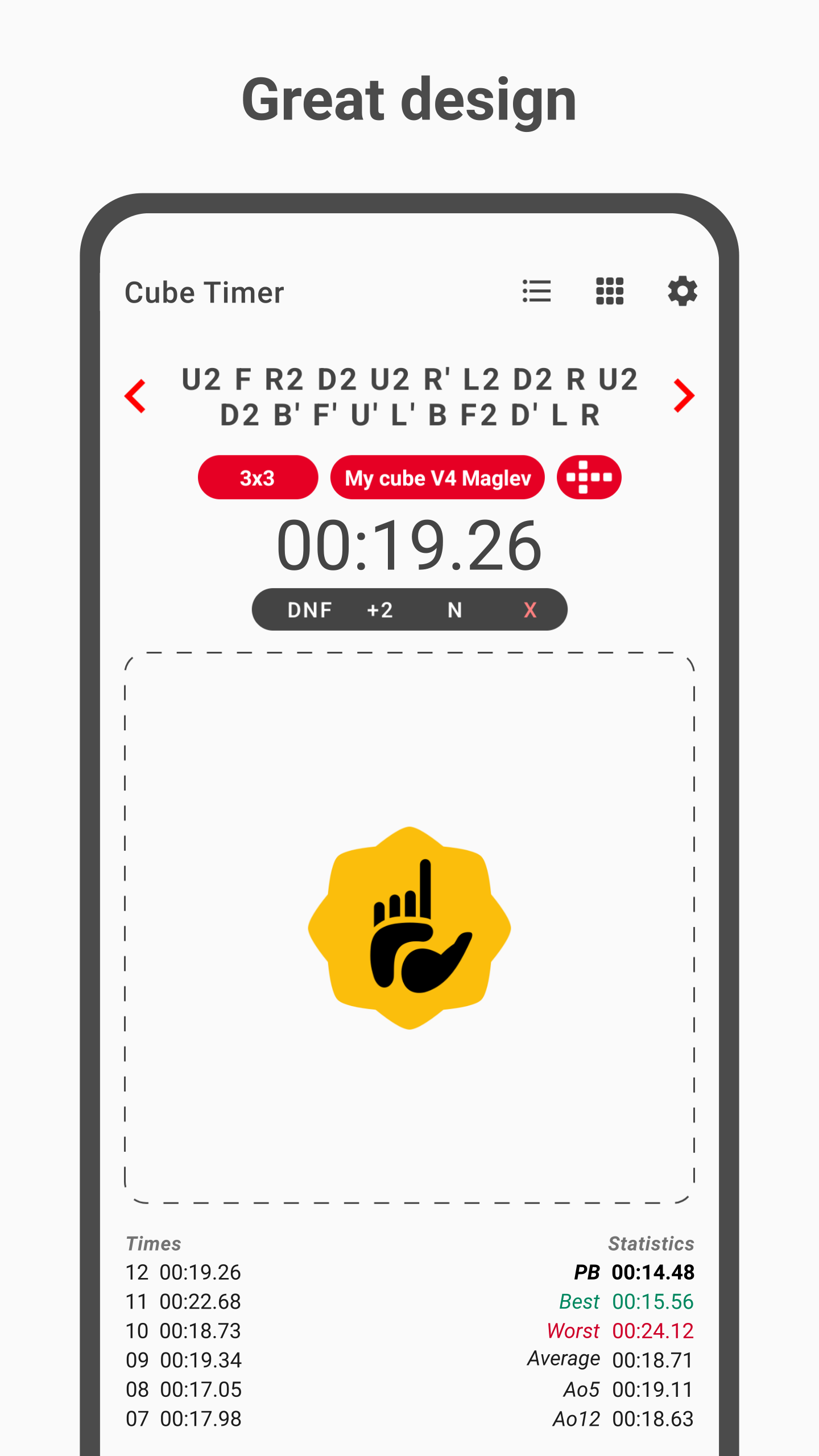 اسکرین شات 1 برنامه Cube Timer