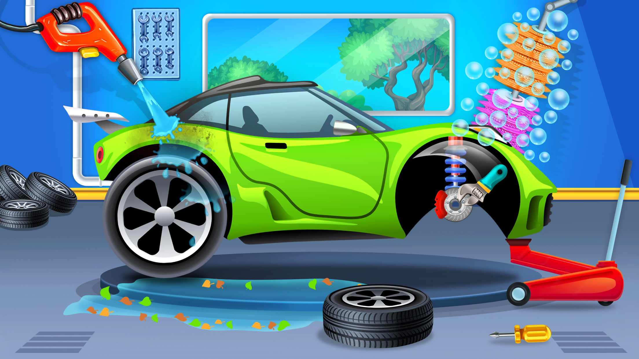 اسکرین شات 2 برنامه Kids Car Wash Auto Service