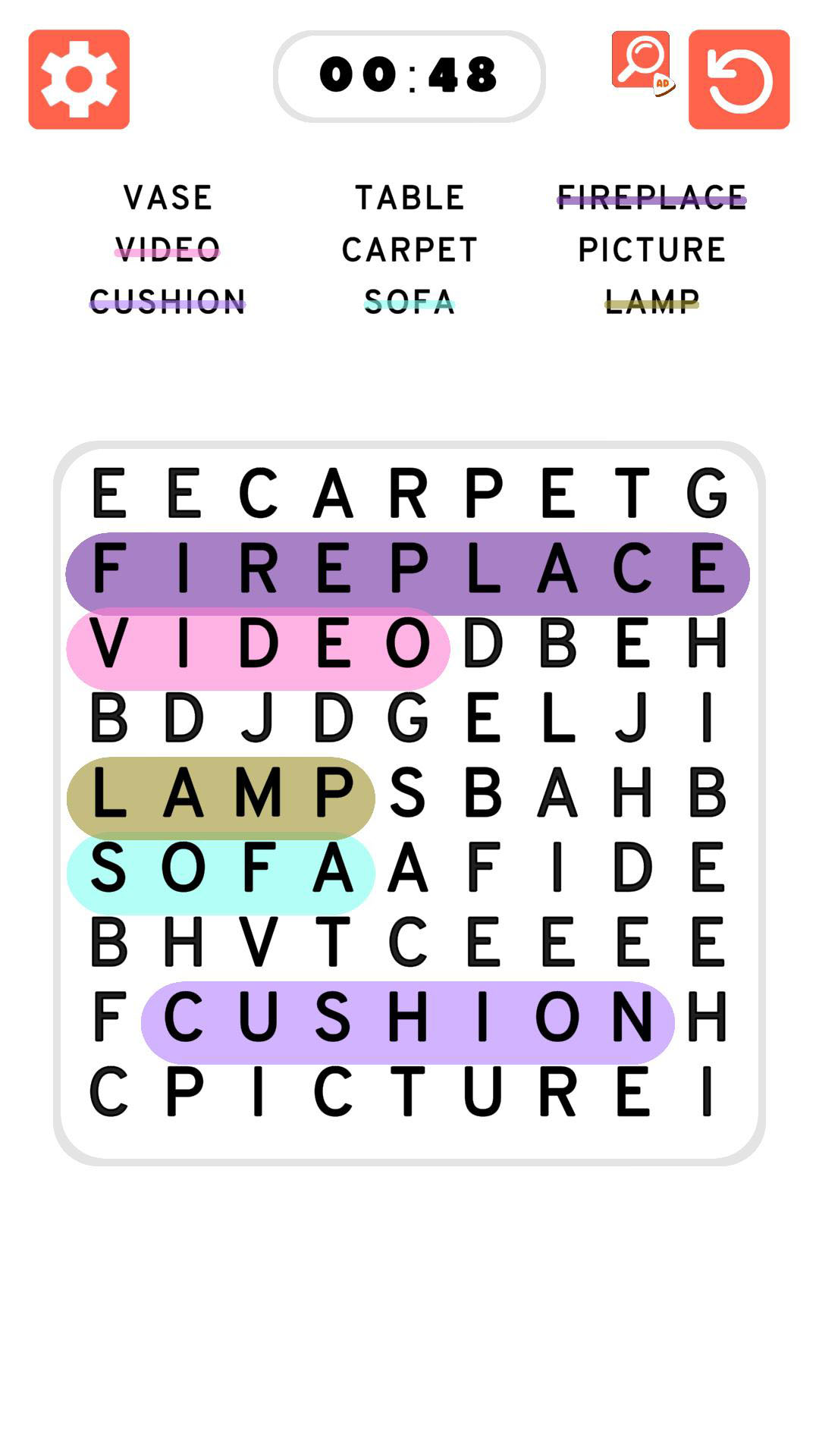 اسکرین شات 4 بازی Word Search Games in english