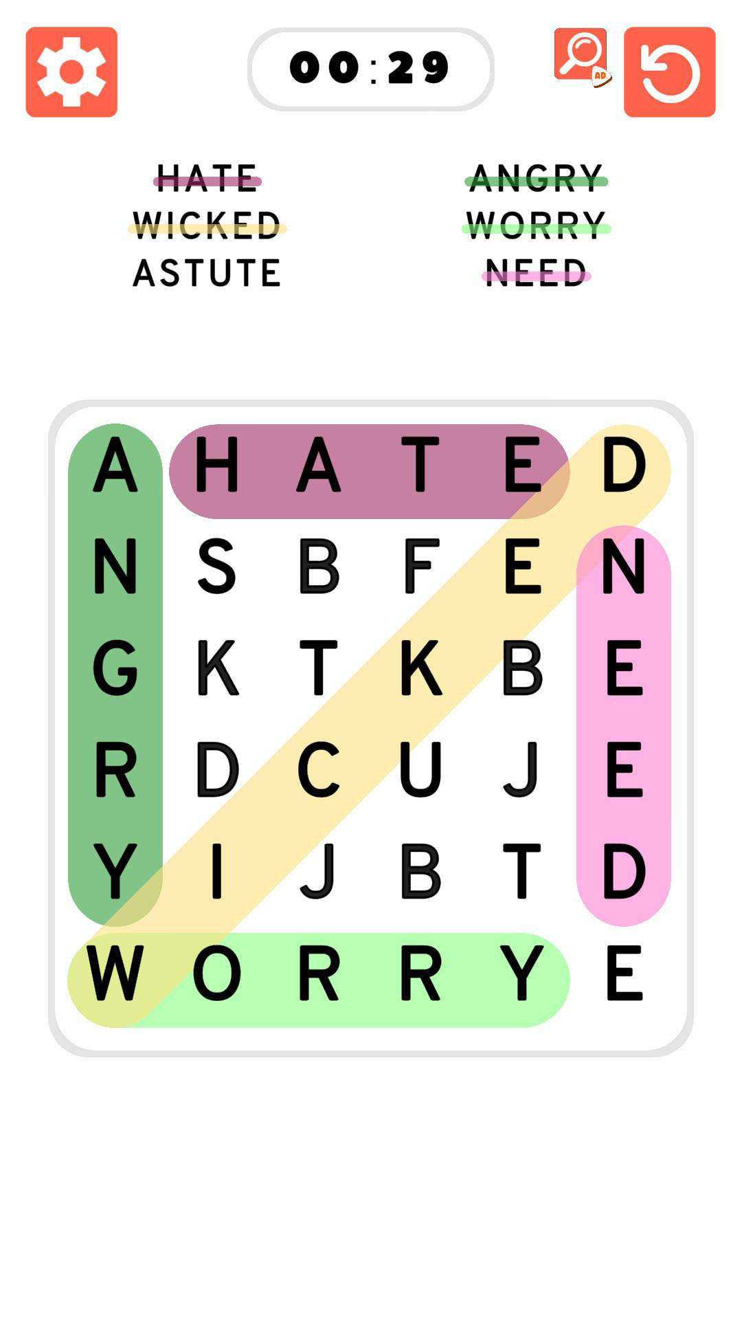 اسکرین شات 1 بازی Word Search Games in english
