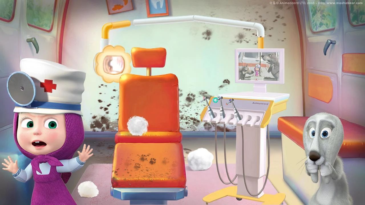 اسکرین شات 6 بازی Masha and the Bear: Dentist