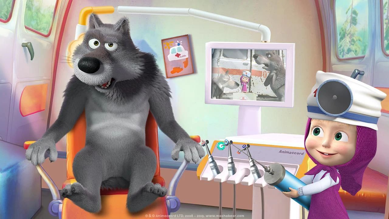 اسکرین شات 1 بازی Masha and the Bear: Dentist