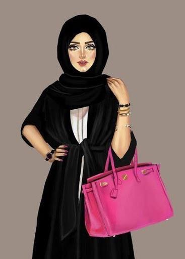 اسکرین شات 2 برنامه Girly Muslim Hijab Wallpaper