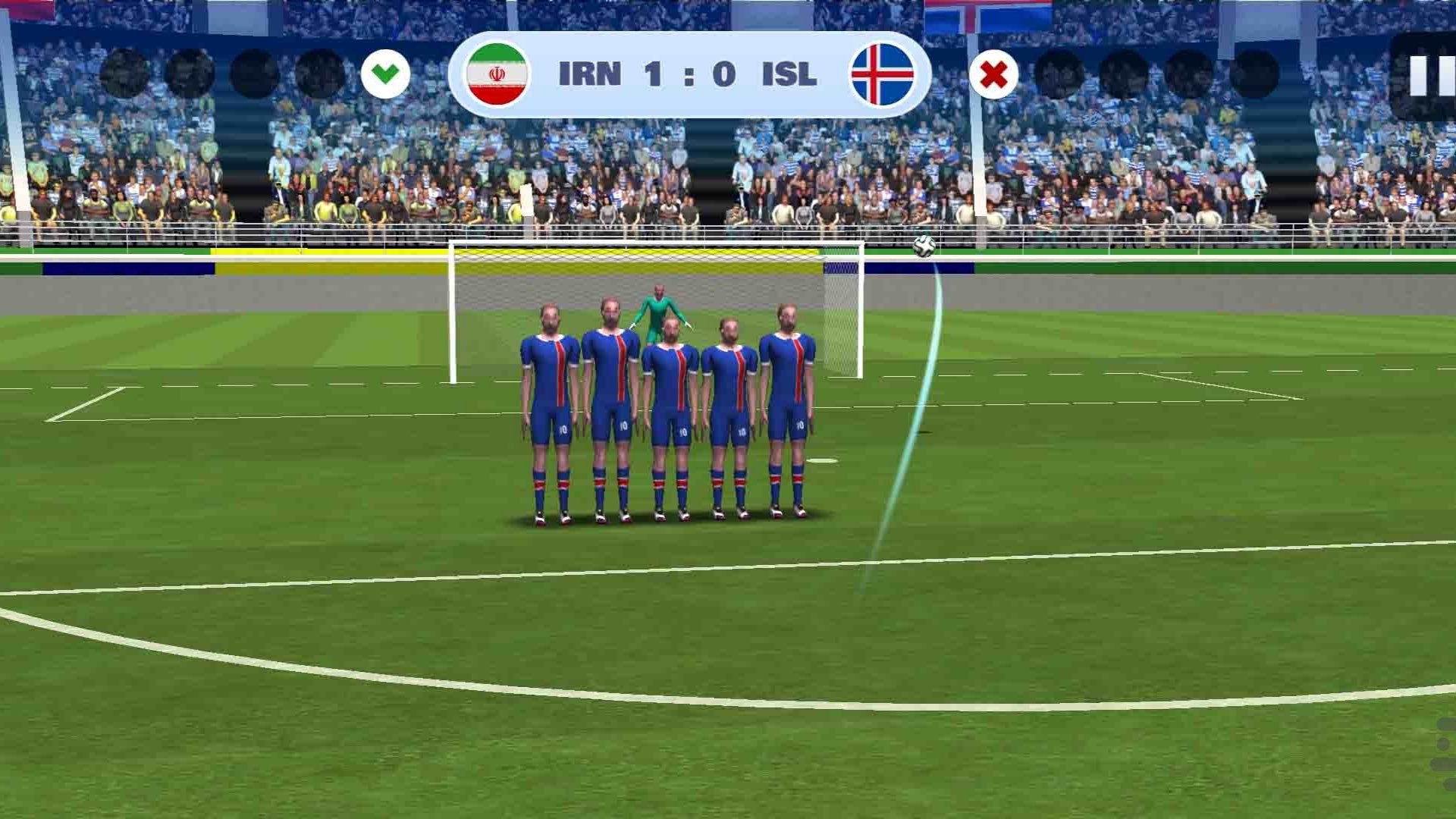 اسکرین شات 2 بازی بازی فوتبال ضربه آزاد