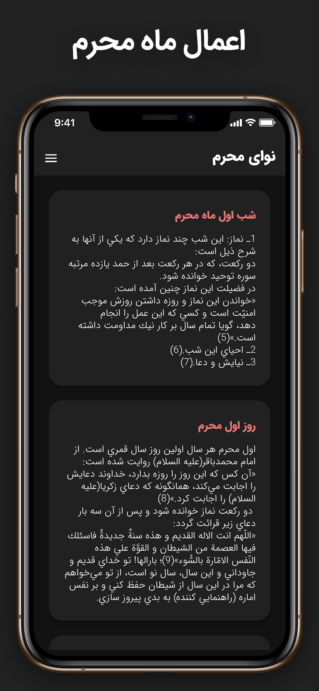 اسکرین شات 5 برنامه نوای محرم | زیارات، مداحی،  پخش زنده
