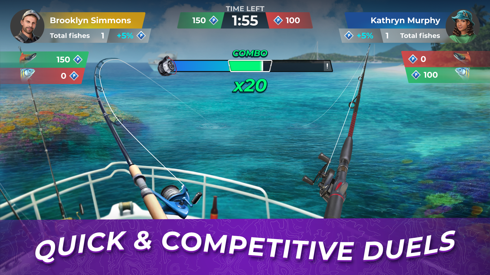 اسکرین شات 1 بازی Fishing Rival: Fish Every Day!