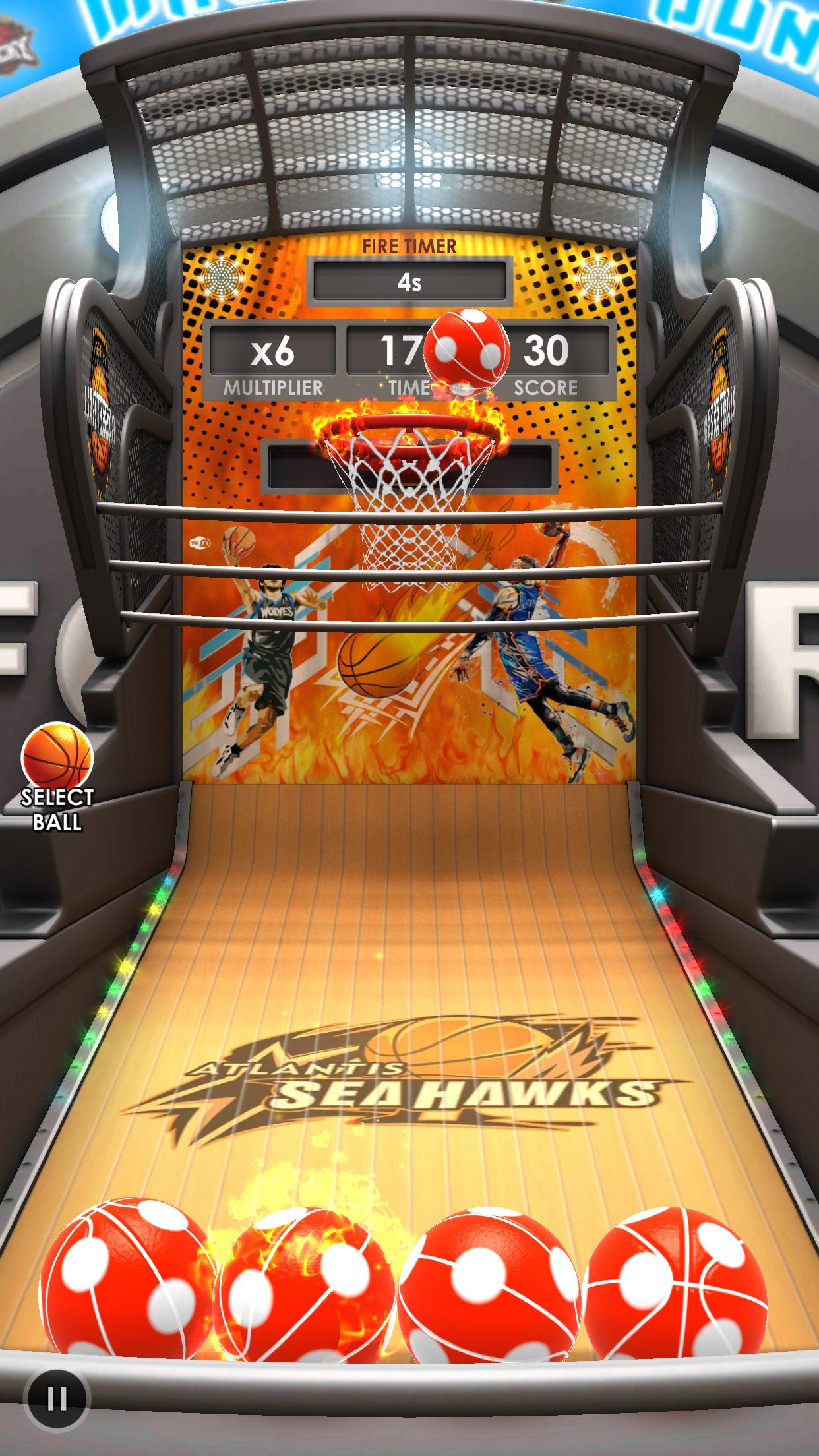 اسکرین شات 1 بازی Basketball Flick 3D