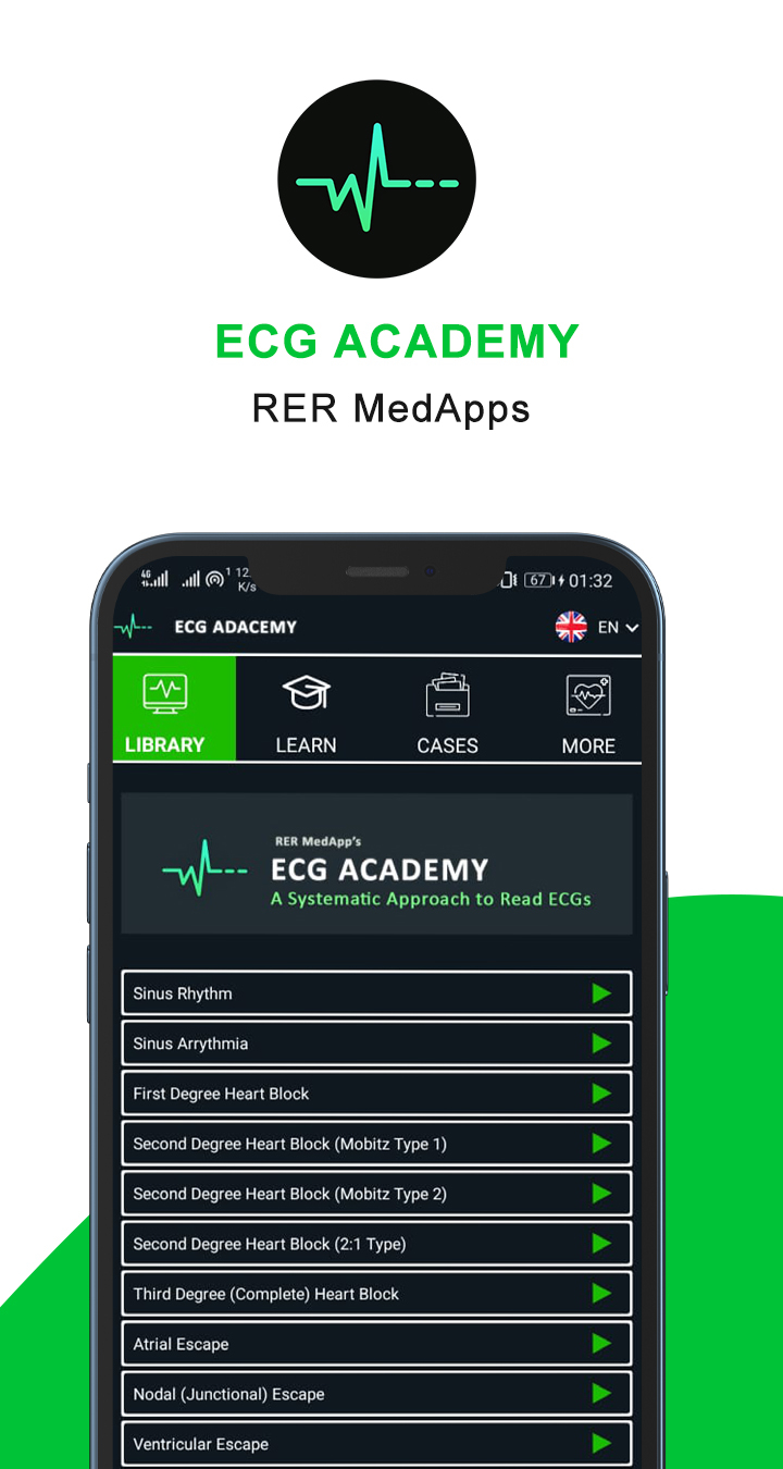 اسکرین شات 1 برنامه ECG Academy | ECG Made Easy