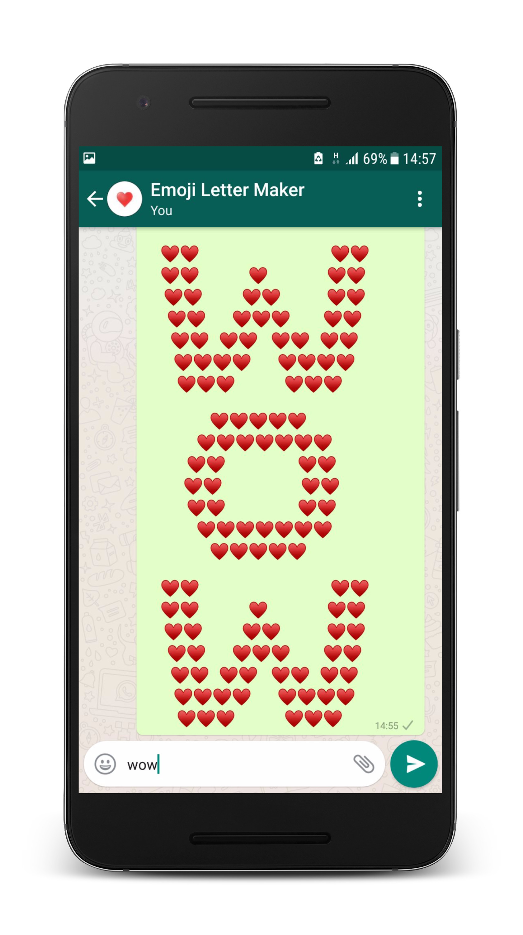 اسکرین شات برنامه Emoji Letter Maker 3
