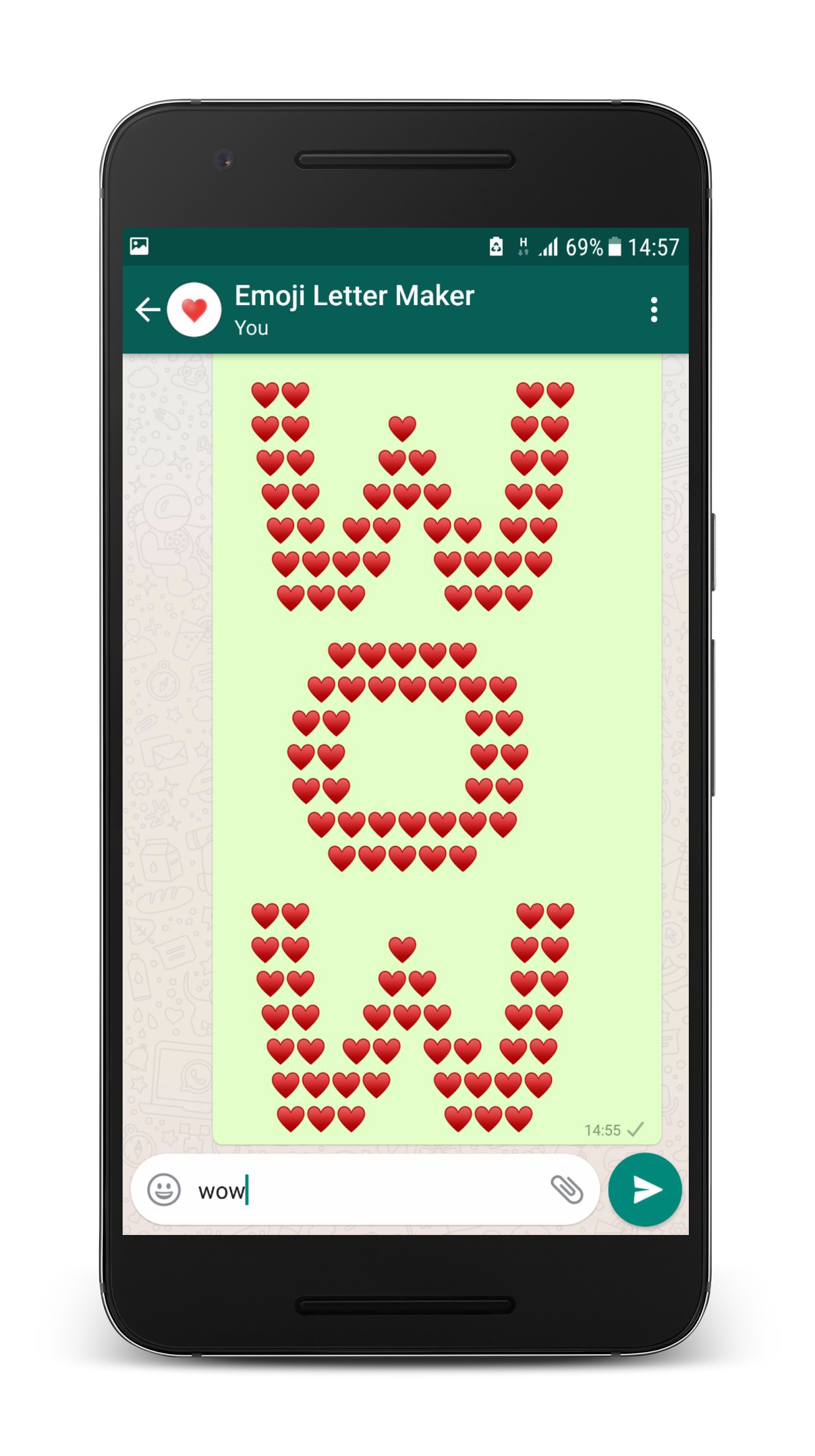 اسکرین شات 3 برنامه Emoji Letter Maker