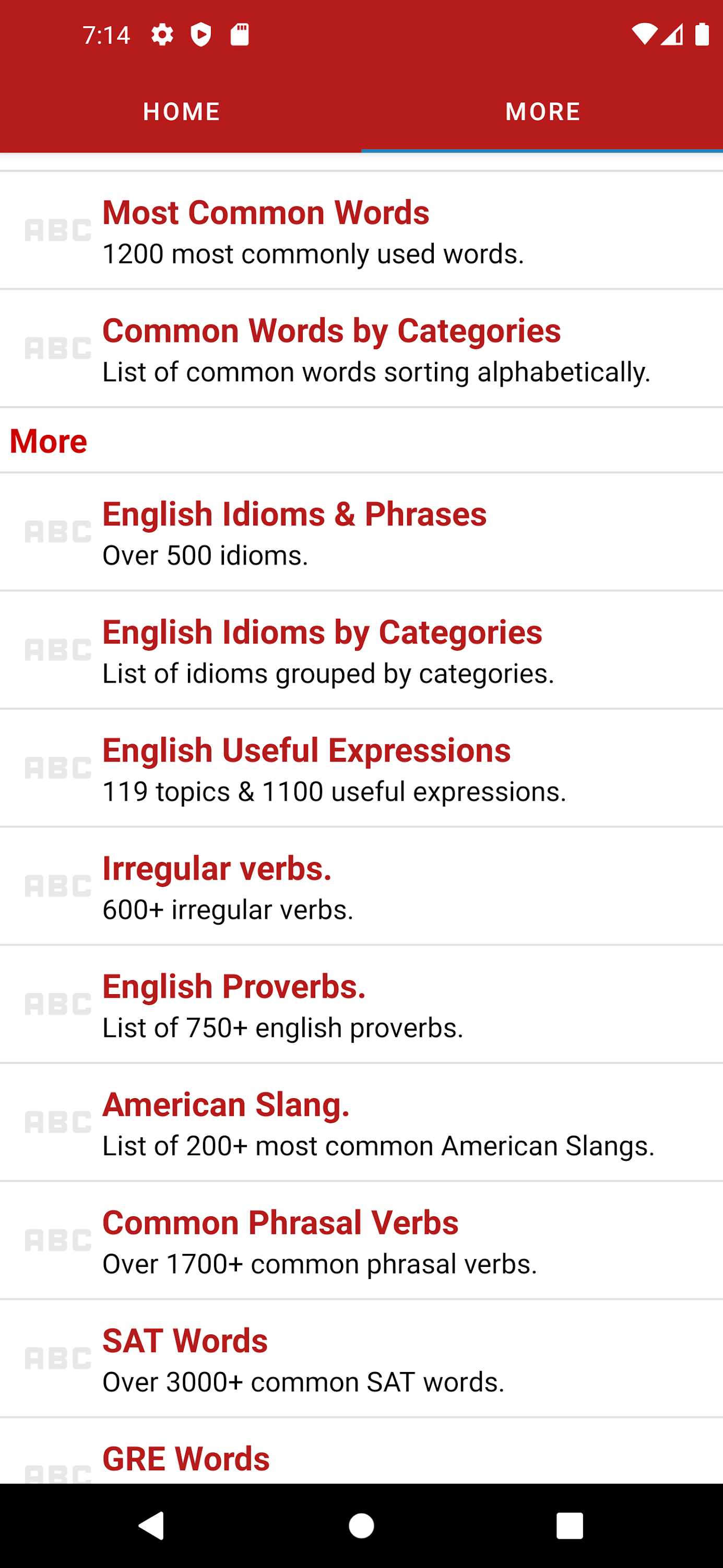 اسکرین شات 8 برنامه IELTS Learning English