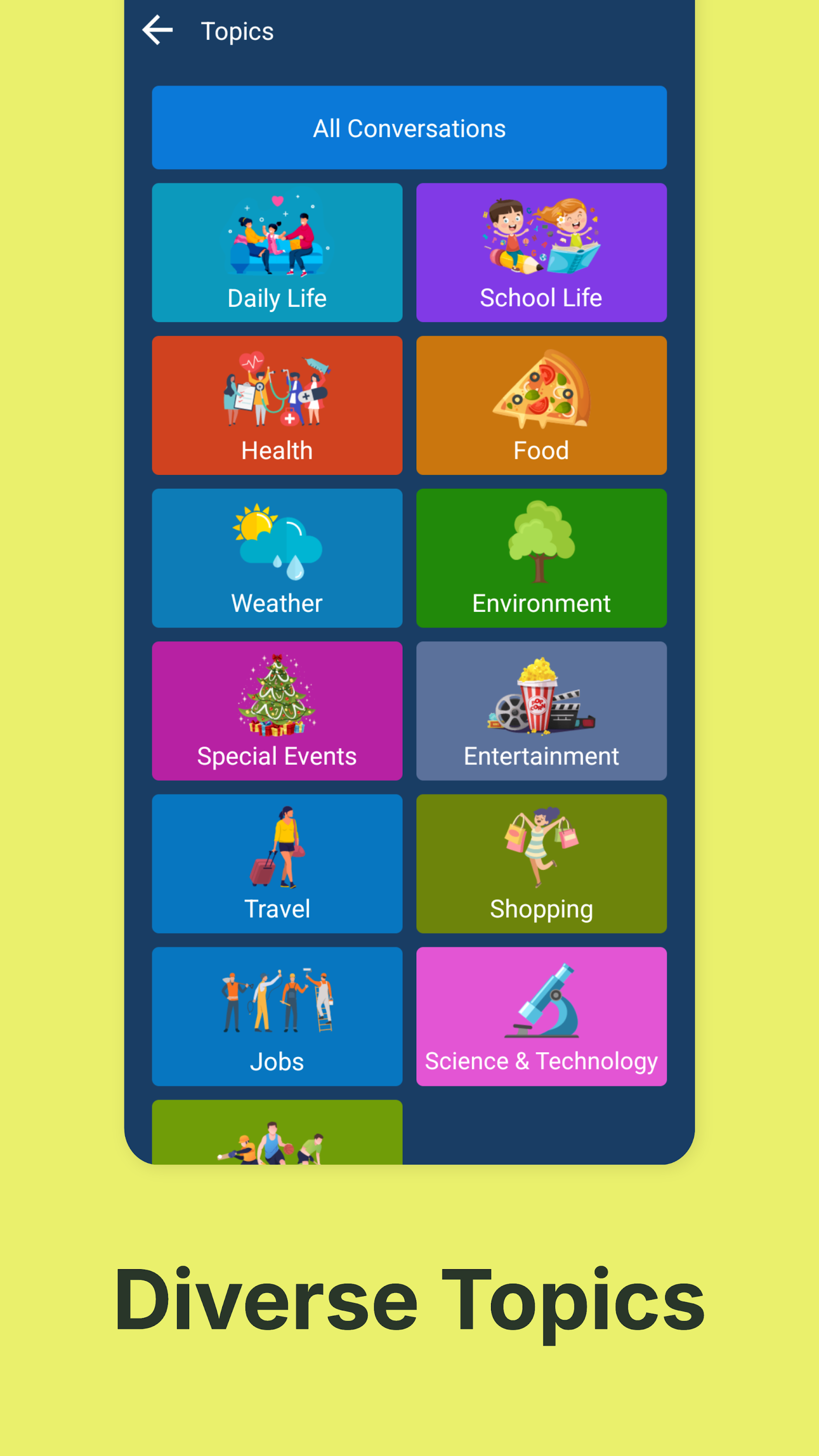 اسکرین شات 2 برنامه English Conversation Practice