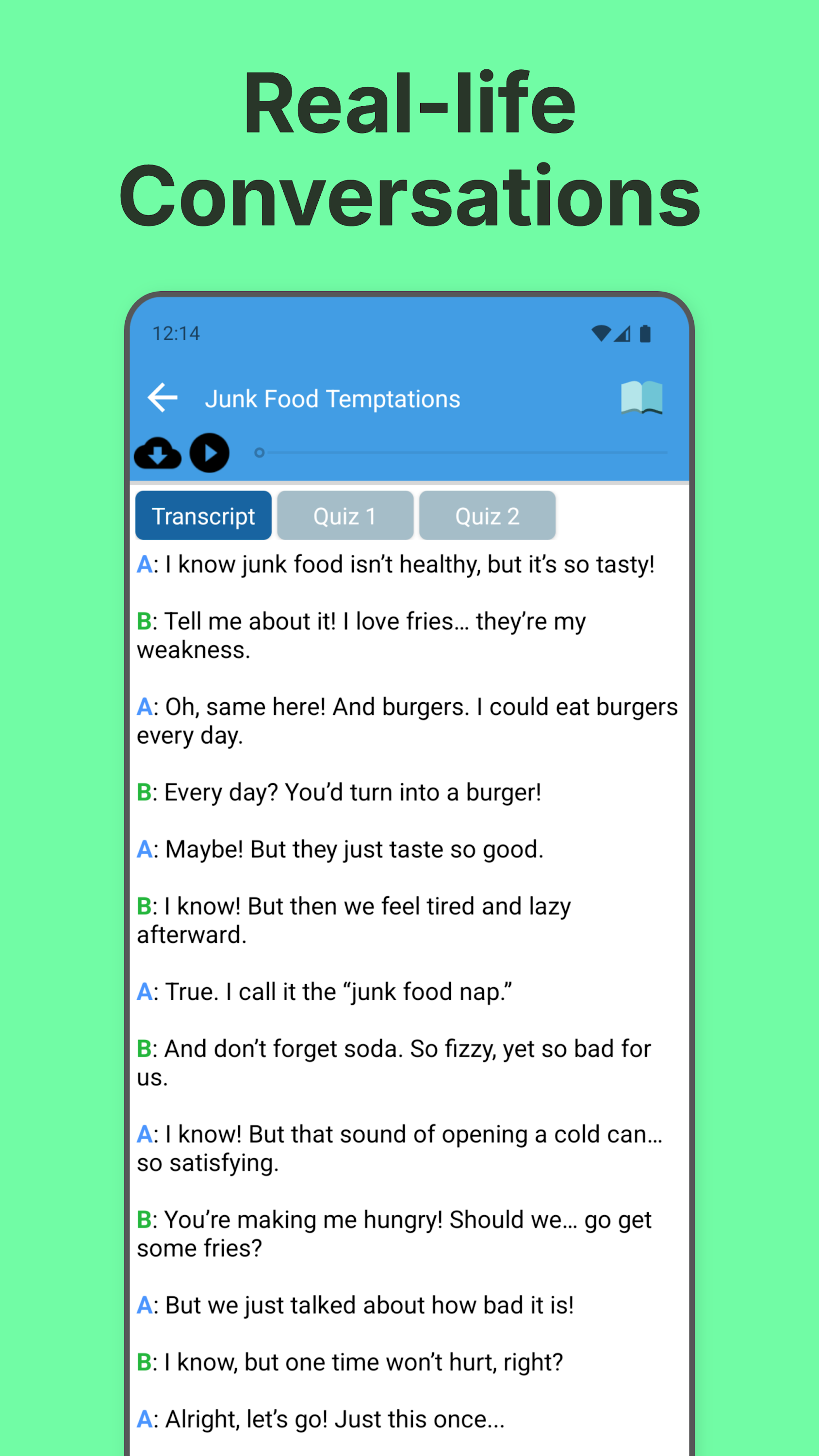 اسکرین شات 3 برنامه English Conversation Practice