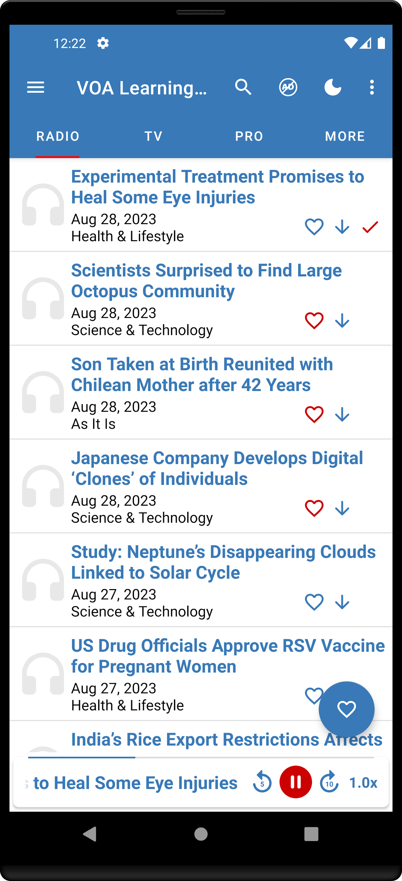 اسکرین شات 2 برنامه VOA Learning English
