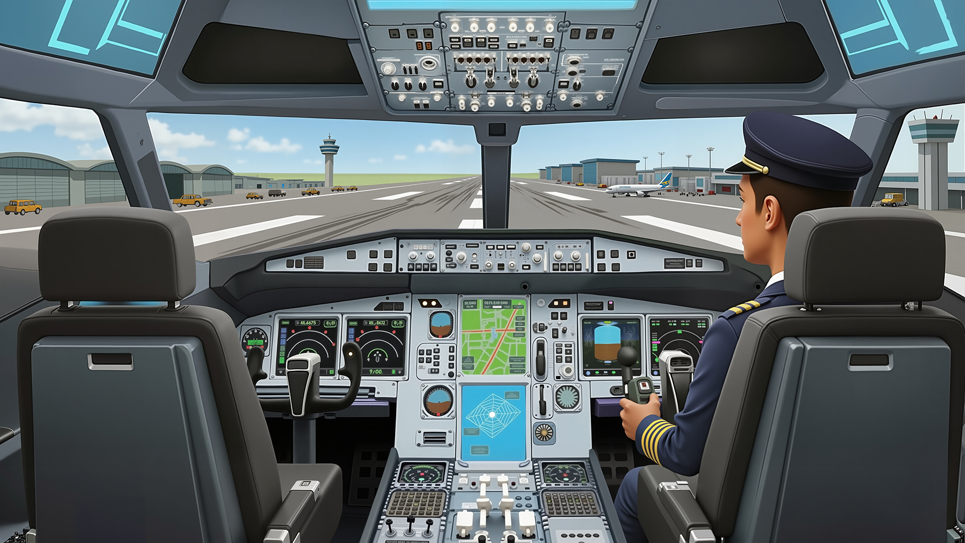 اسکرین شات 5 بازی City Airplane Pilot Simulator