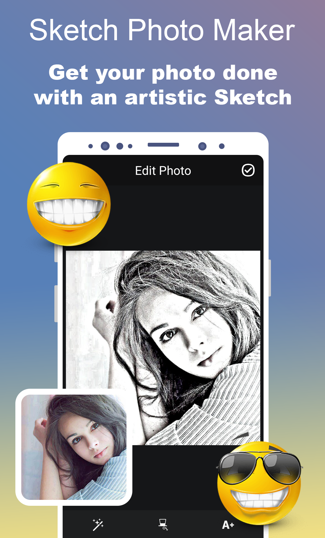 اسکرین شات 1 برنامه Sketch Maker - Pencil Sketch