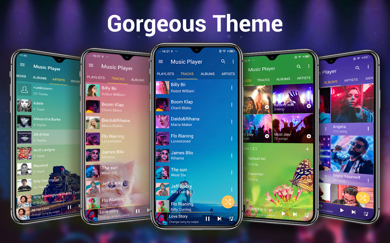 اسکرین شات 2 برنامه Music Player for Android