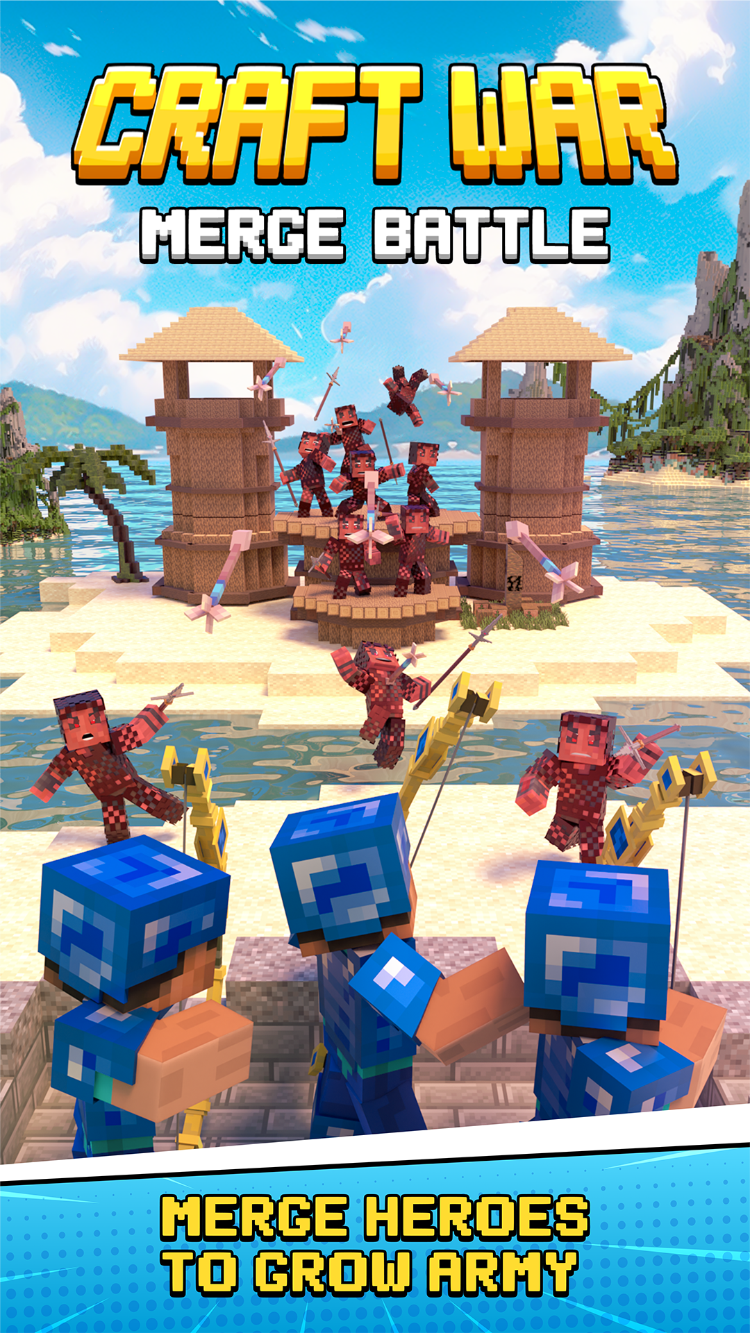 اسکرین شات 1 بازی Craft War: Merge Battle