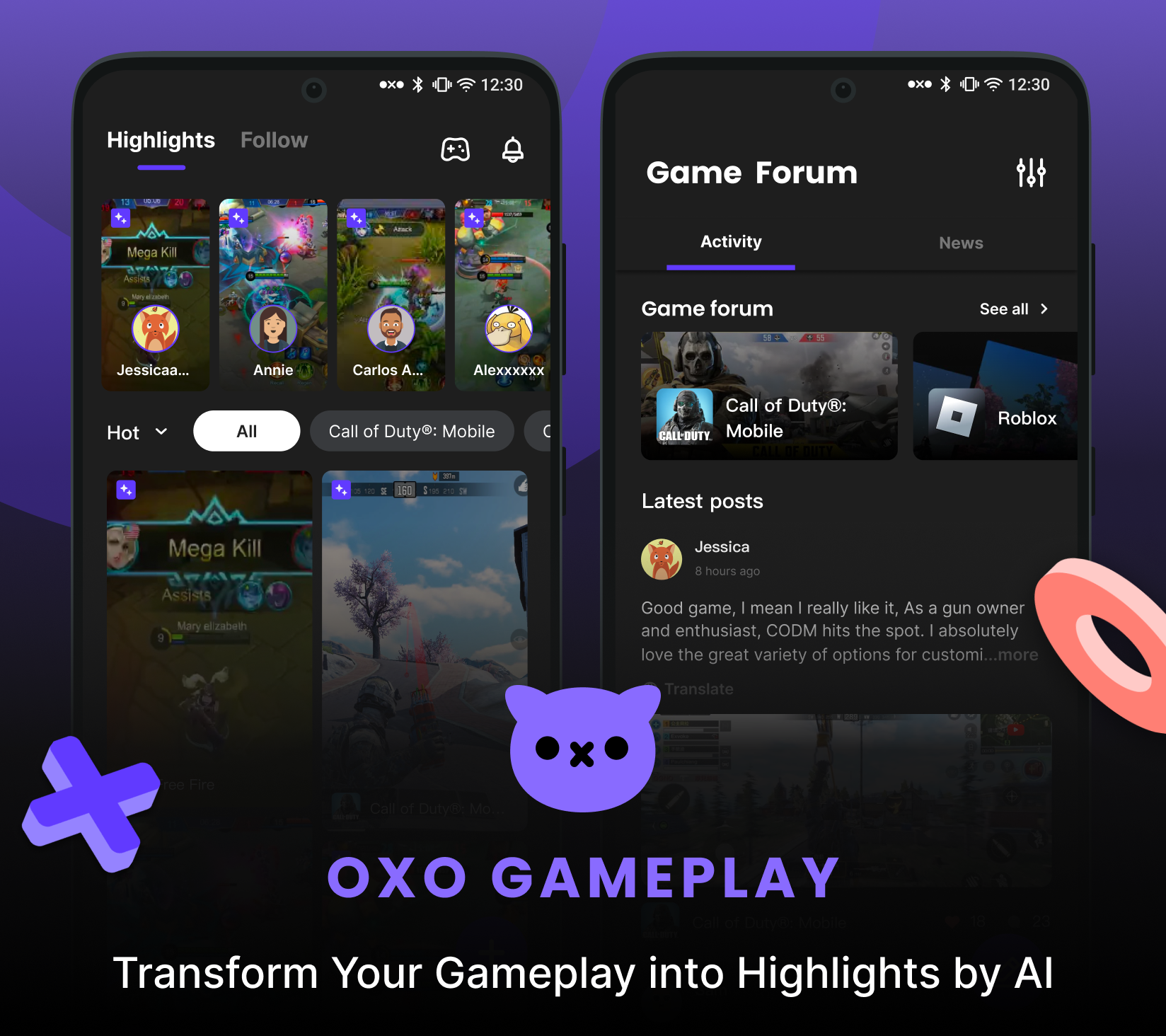 اسکرین شات 1 برنامه OXO Gameplay Clips & Community