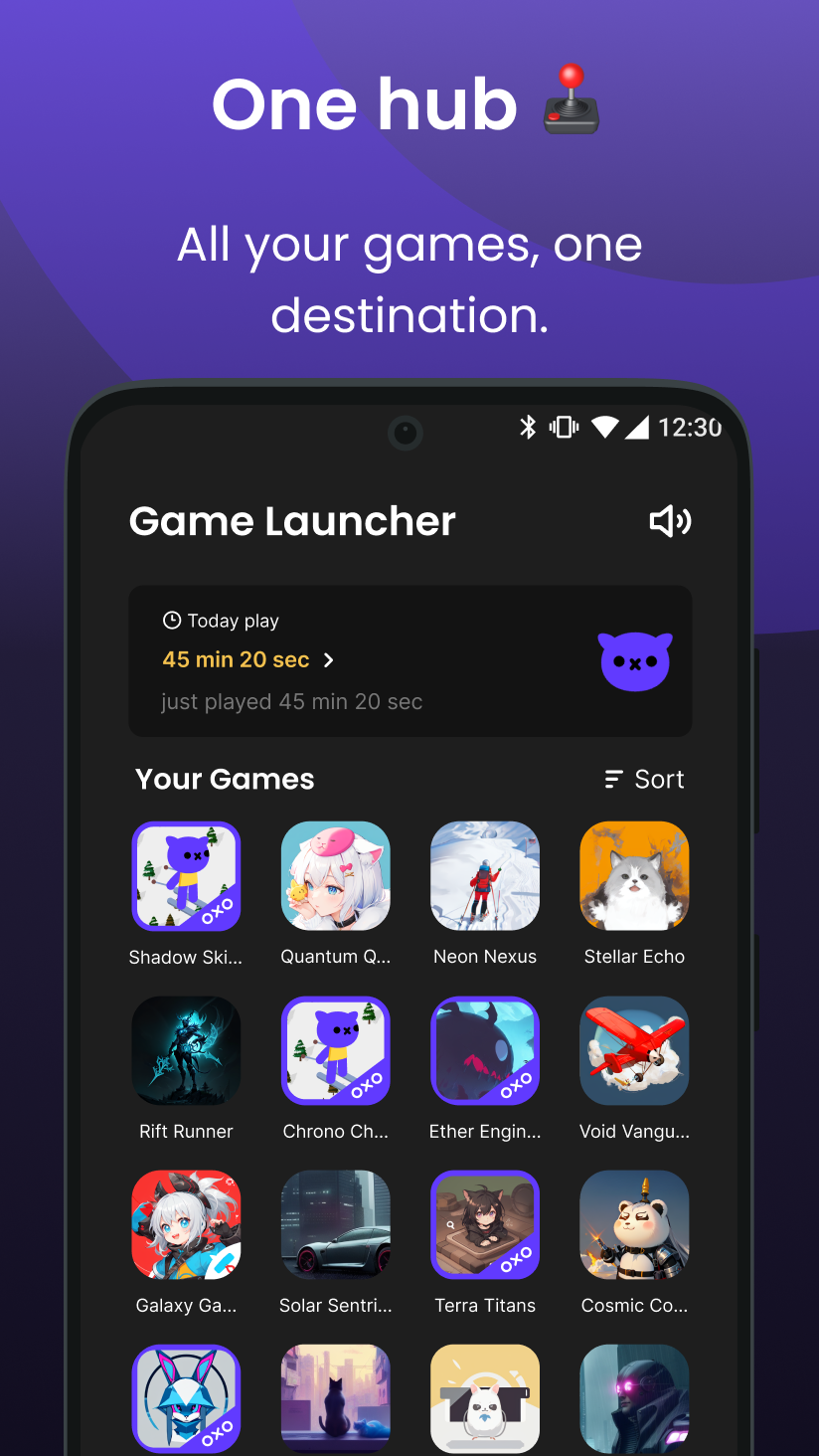 اسکرین شات 2 برنامه OXO Game Launcher - Gaming Hub