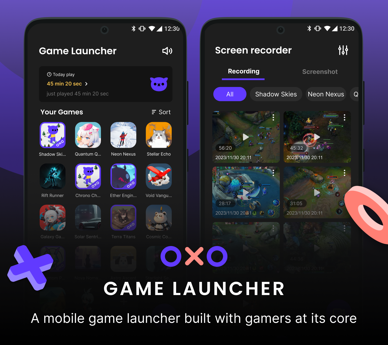 اسکرین شات 1 برنامه OXO Game Launcher - Gaming Hub