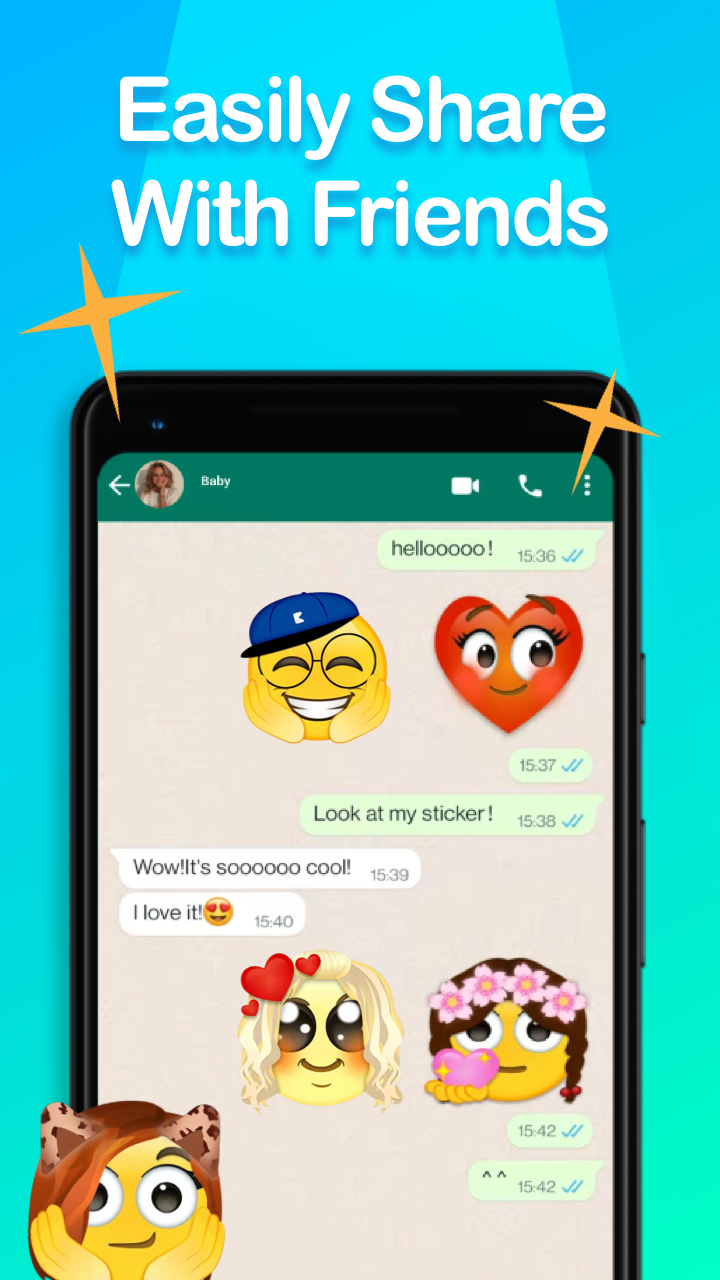 اسکرین شات برنامه Emoji Maker- Personal Animated 6