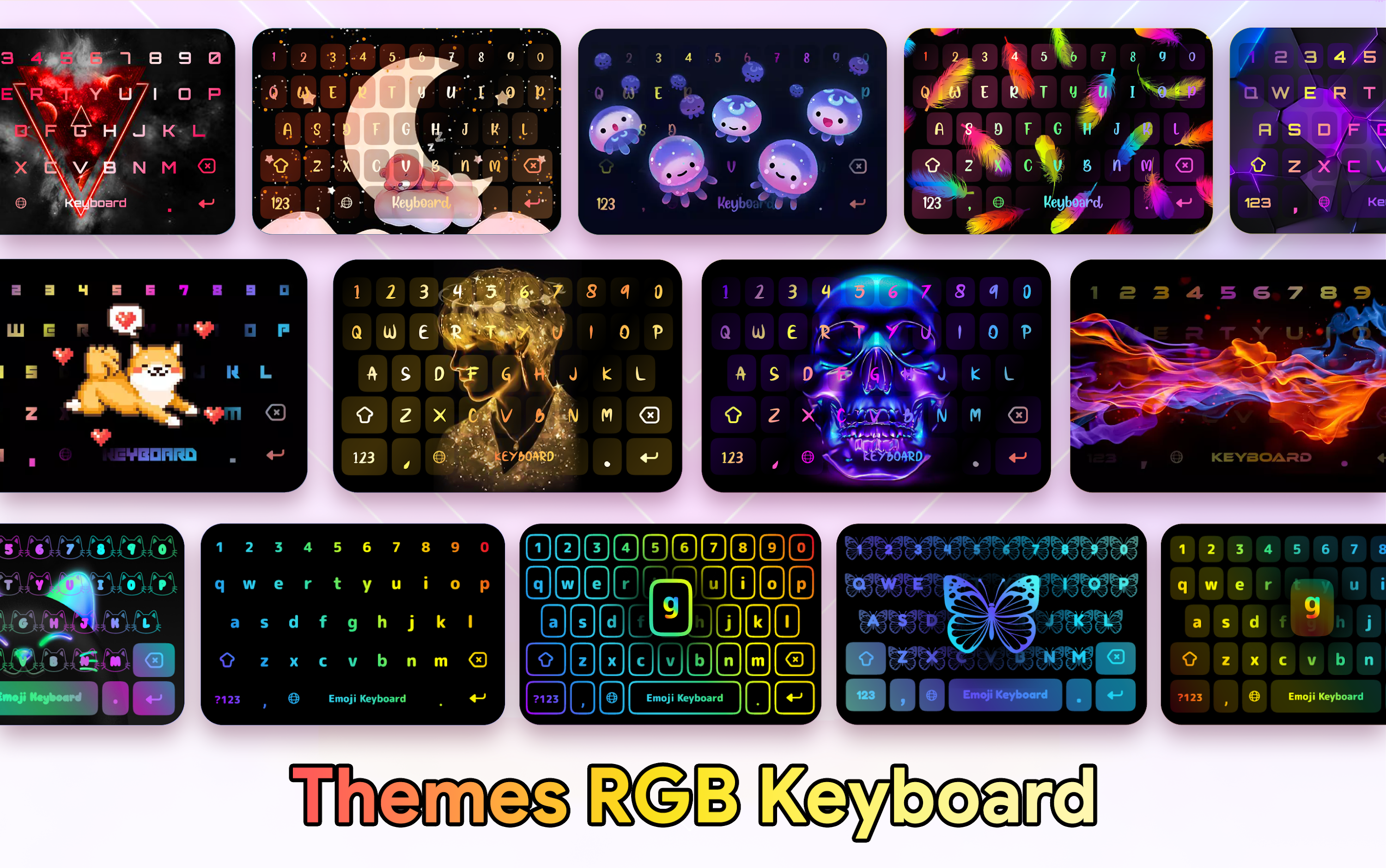 اسکرین شات 2 برنامه Neon Led Keyboard: Emoji, Font